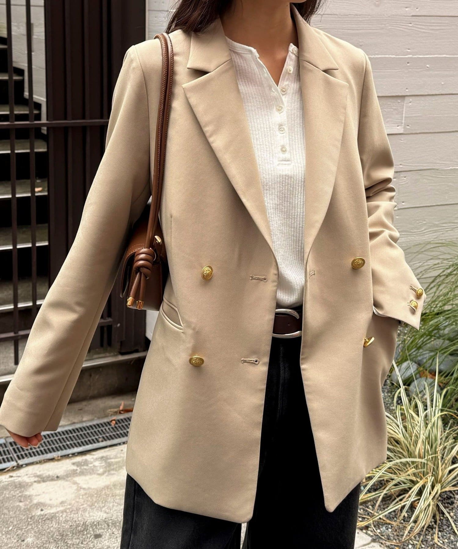 FREDY & GLOSTER(フレディ アンド グロスター) 【3サイズ展開/オンオフ使える】ダブルブレストジャケット