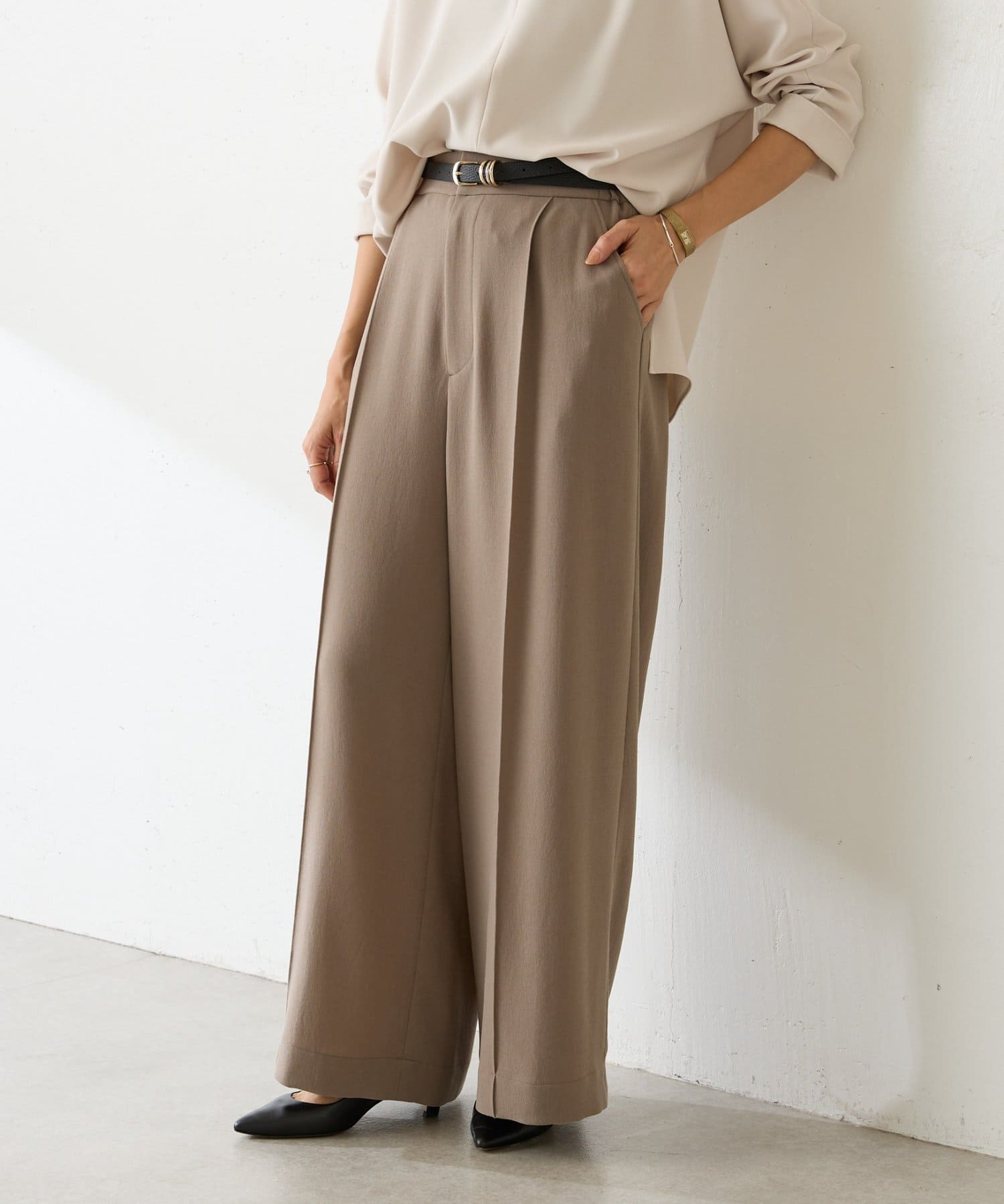 BEARDSLEY(ビアズリー) ヴィンテージジョーゼットタックパンツ