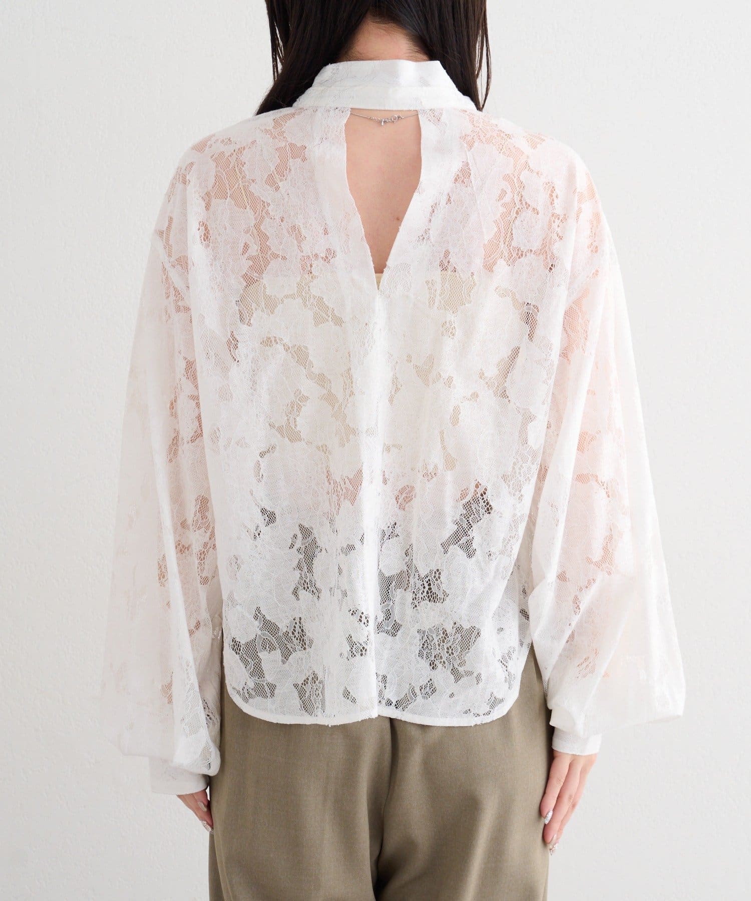 Kastane(カスタネ) B レースボウタイブラウス