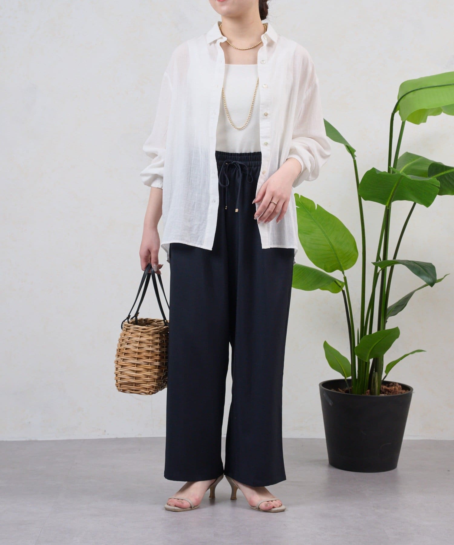 Jena　espace merveilleux(ジェナ　エスパスメルヴェイユ) イージーギャザーパンツ