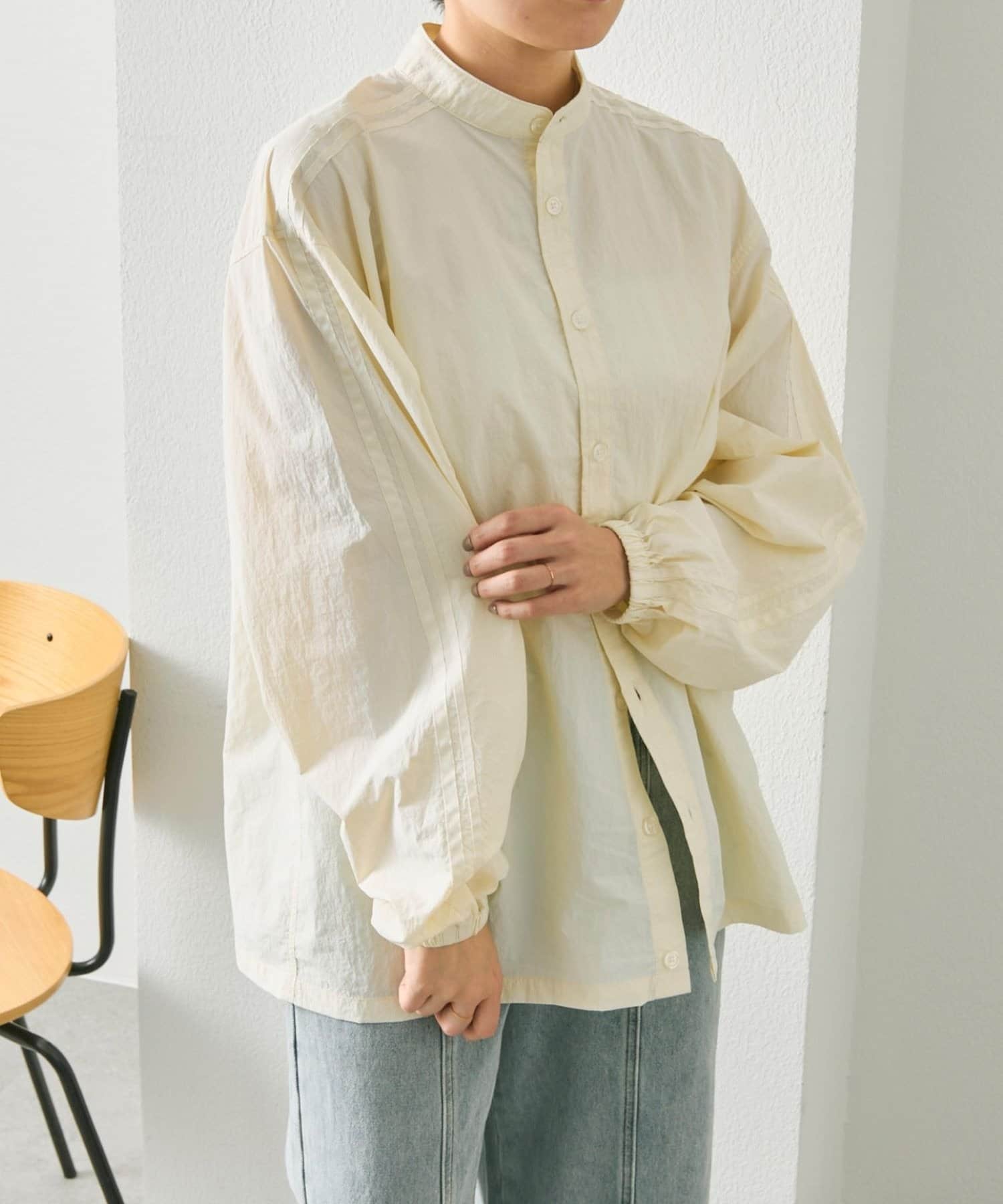 ear PAPILLONNER(イア パピヨネ) 《UPF50＋/撥水/アレンジ可/軽量》フリル付スポーティシャツ【SUM1 STYLE(スミスタイル)】