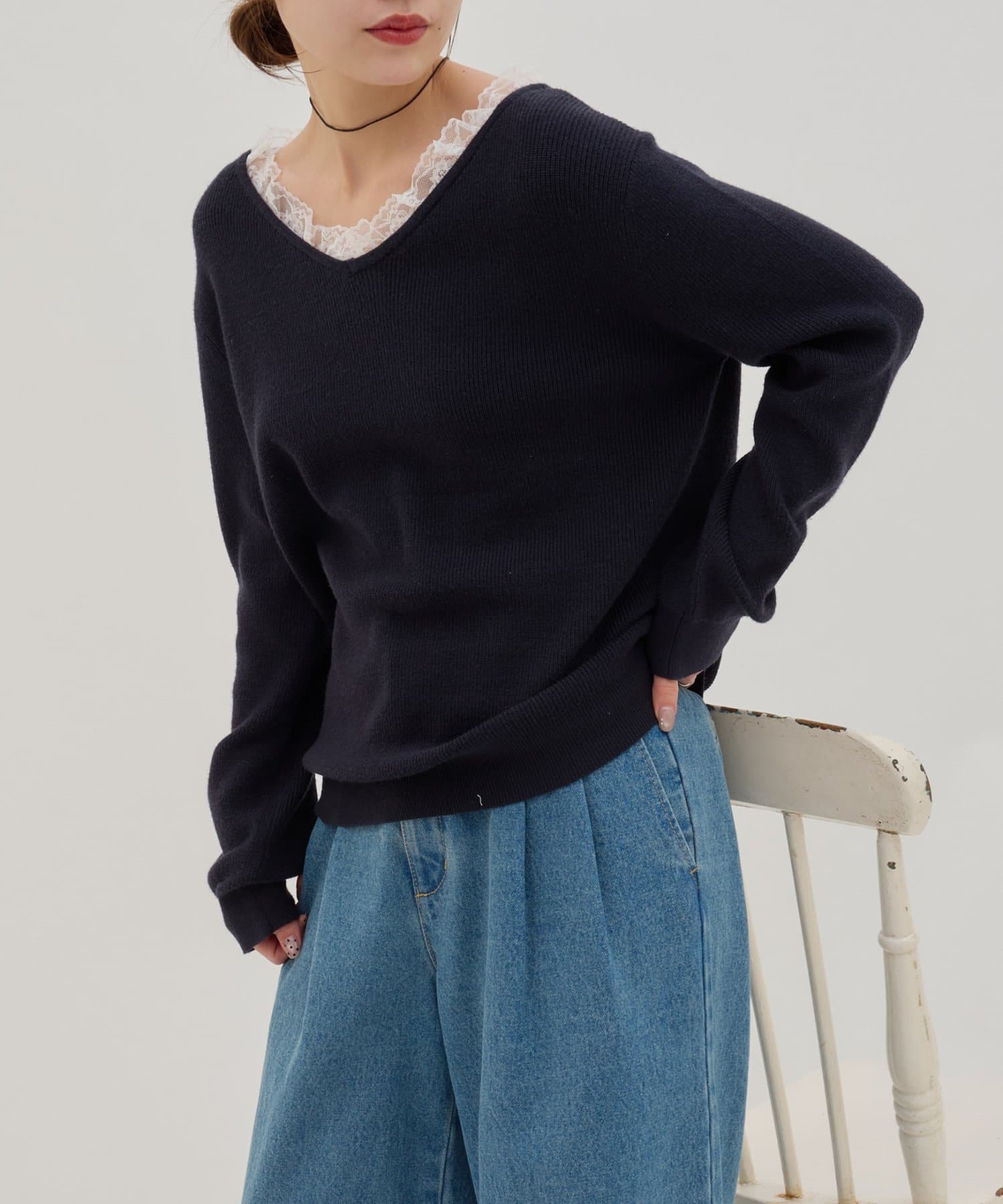 DISCOAT(ディスコート) 【umm.】レースドッキングプルオーバー