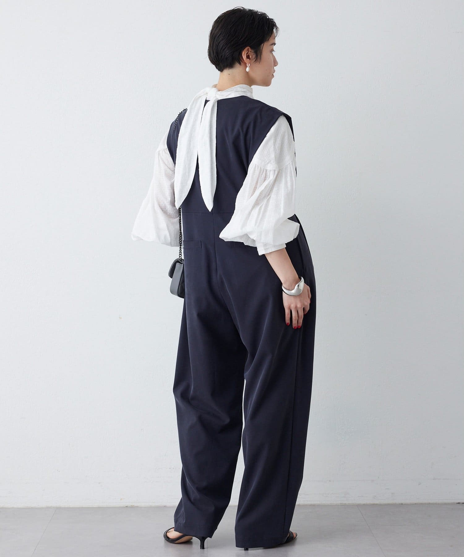 Whim Gazette(ウィム ガゼット) 【THE PAUSE】ドレープジャンプスーツ