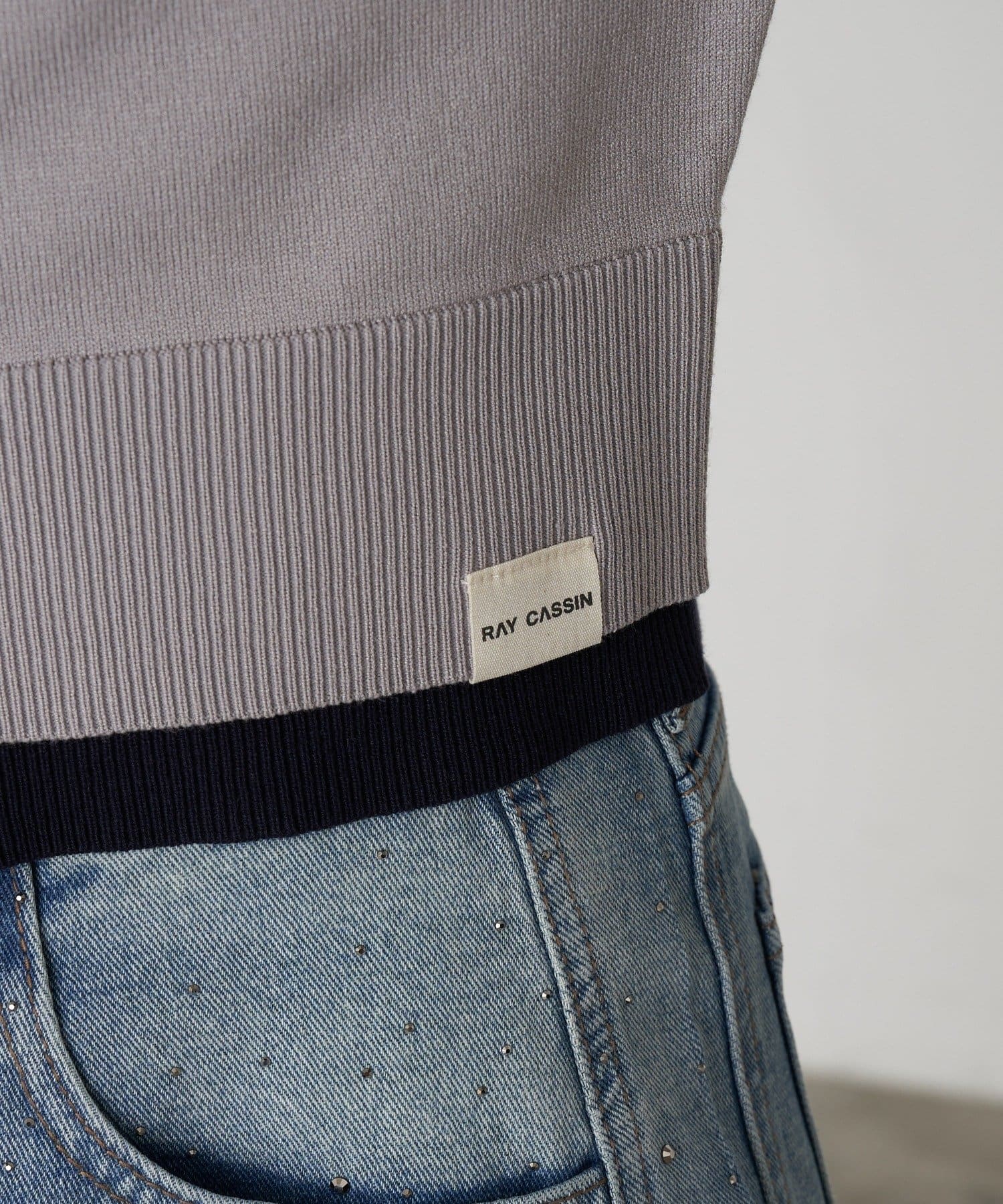 RAY CASSIN(レイカズン) シャツレイヤードカーディガン