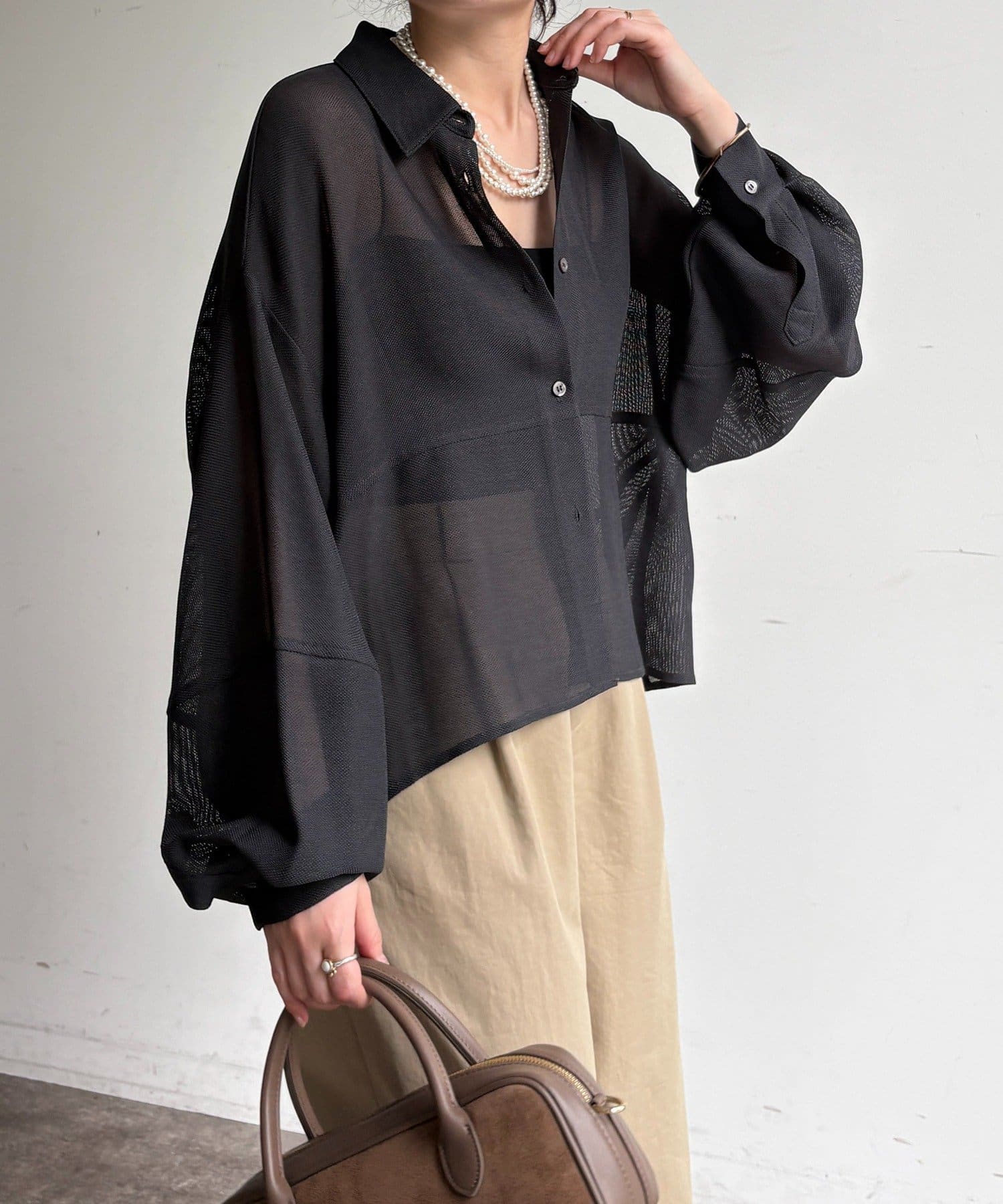 DOUDOU(ドゥドゥ) メッシュシャツ