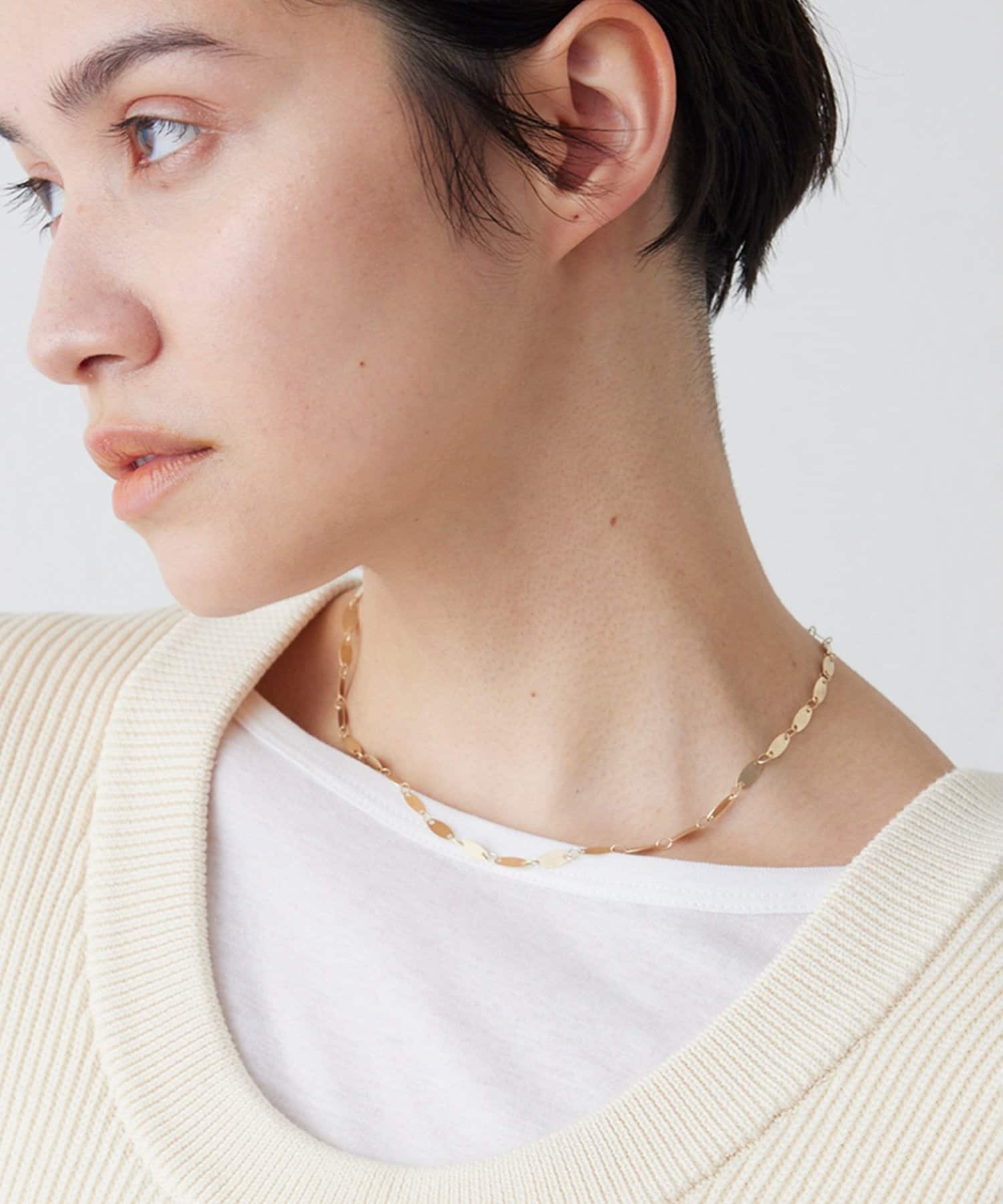 Whim Gazette(ウィム ガゼット) 【THE PAUSE】オーバルチェーンネックレス