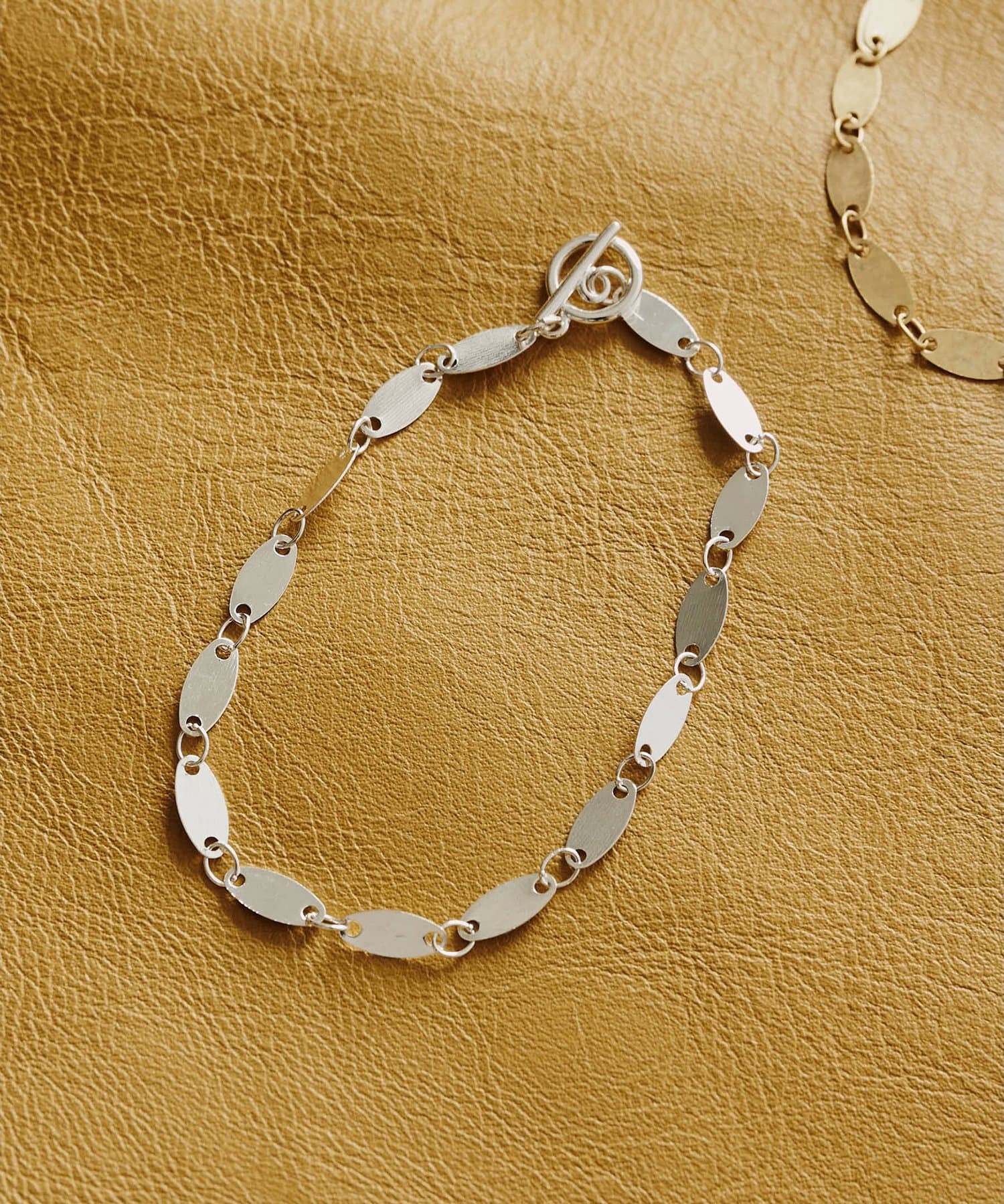 Whim Gazette(ウィム ガゼット) 【THE PAUSE】オーバルチェーンブレスレット