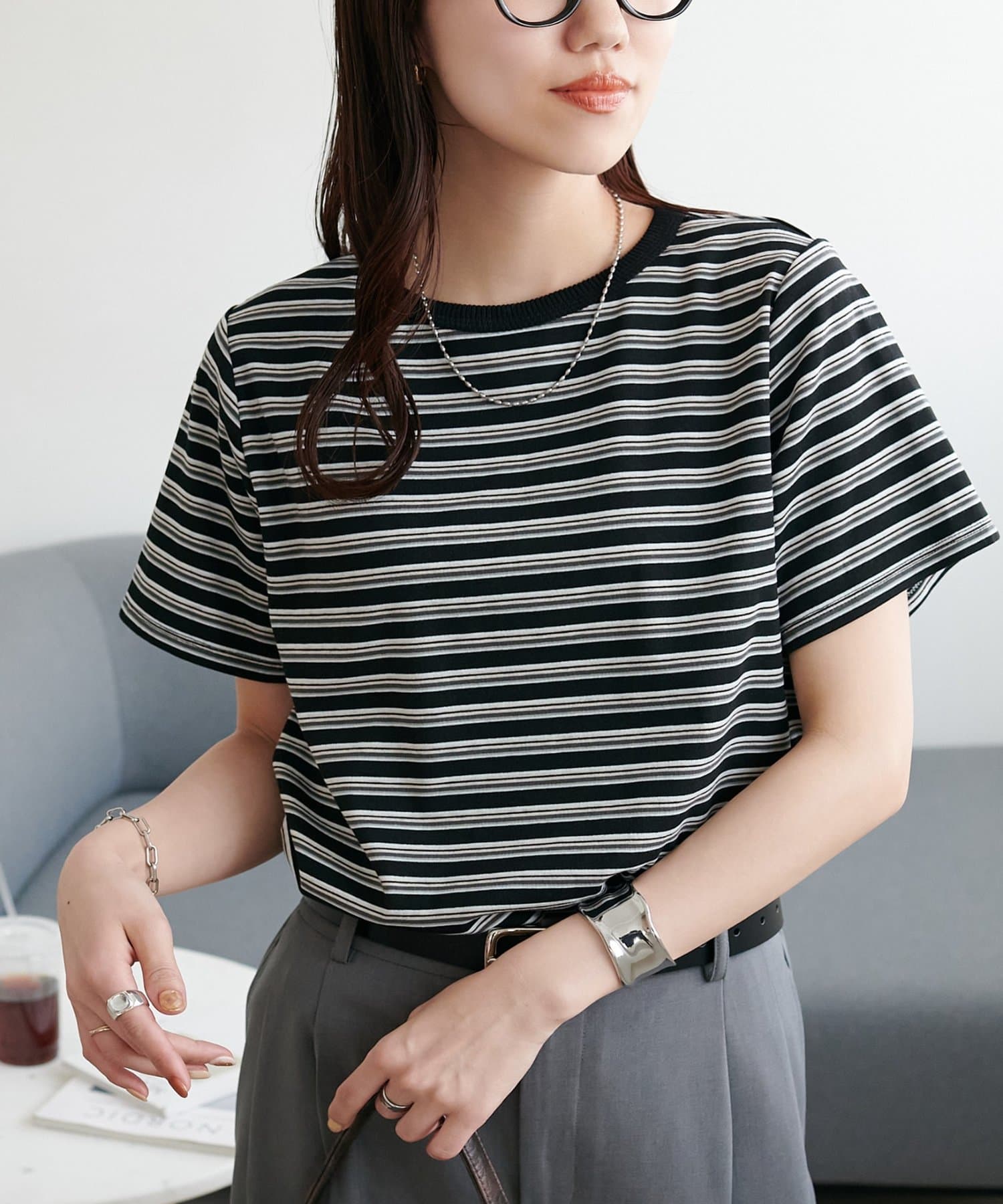 DISCOAT(ディスコート) 【〝♡”で教えて春の推し服】マルチボーダー5S