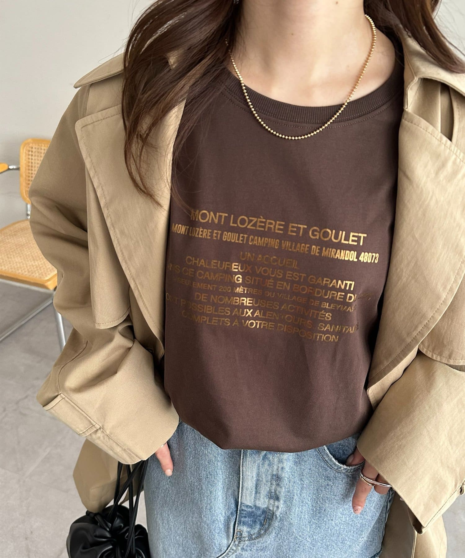 DISCOAT(ディスコート) 【SS先行予約】箔プリントTシャツ