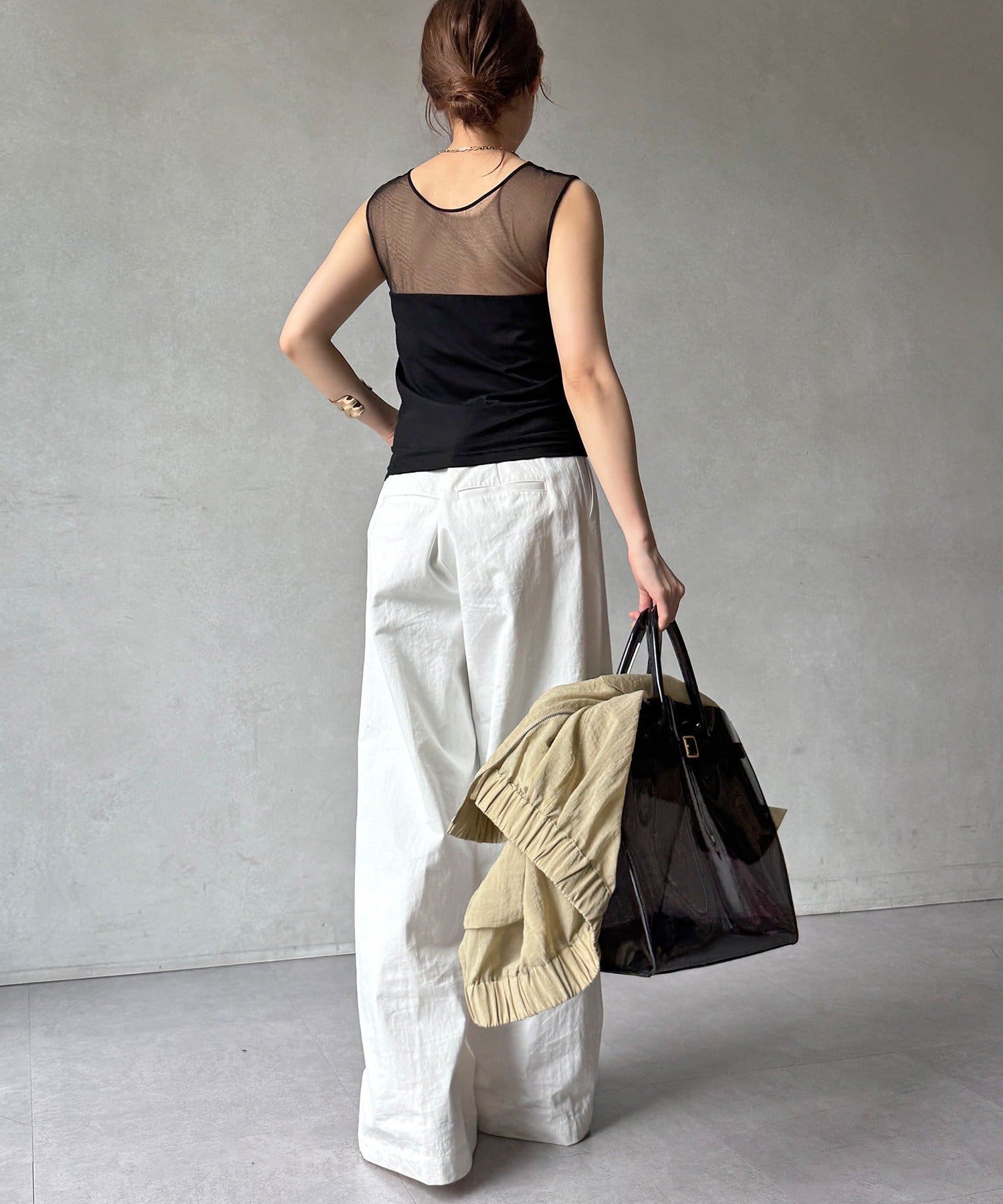 DOUDOU(ドゥドゥ) 【WEB限定】カップ付チュール切替タンク