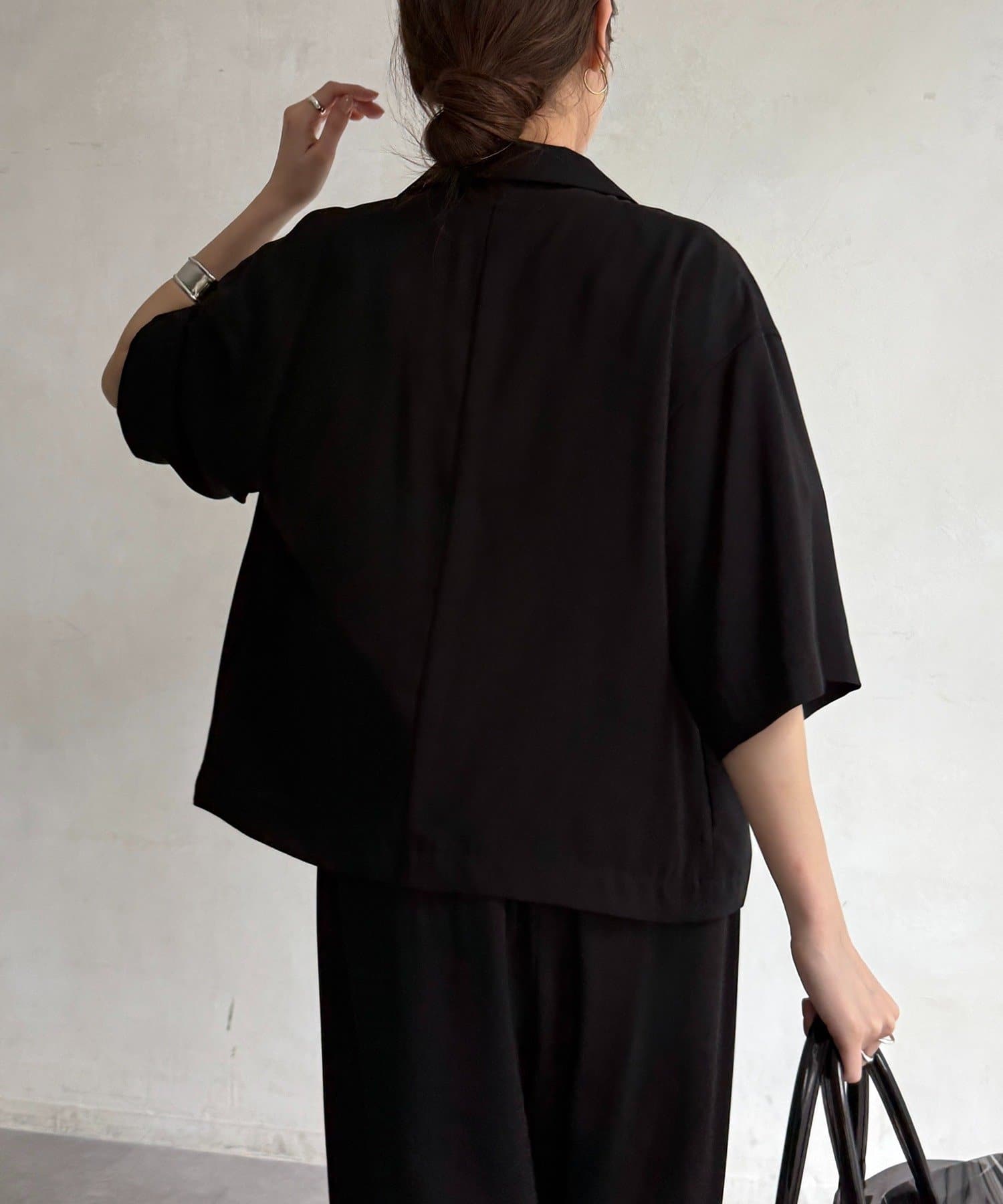 DOUDOU(ドゥドゥ) 【セットアップ可能】クールグログラン5分袖ジャケット