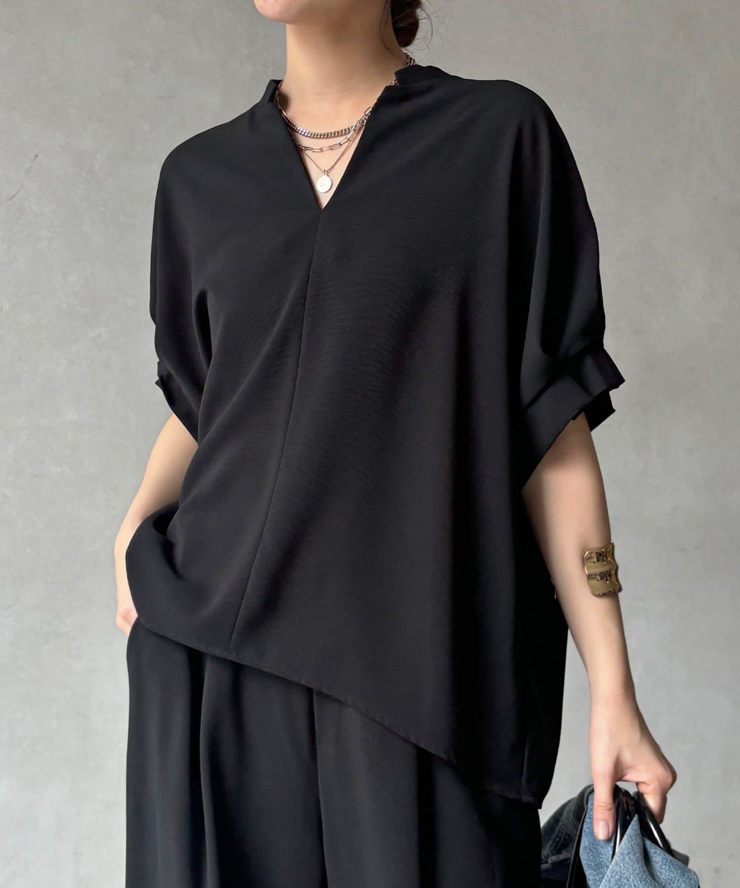 DOUDOU(ドゥドゥ) 【WEB限定】クールグログランスキッパーシャツ