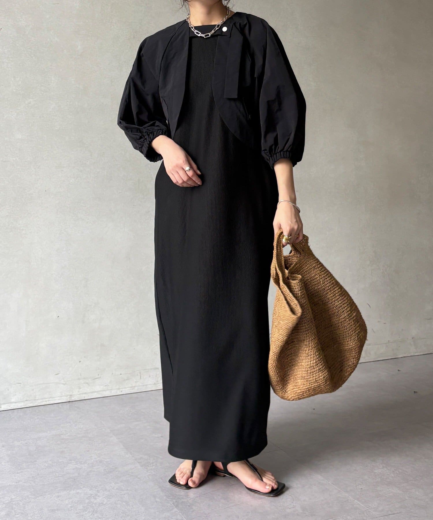 DOUDOU(ドゥドゥ) 【WEB限定】ボレロセットカットプリーツワンピース