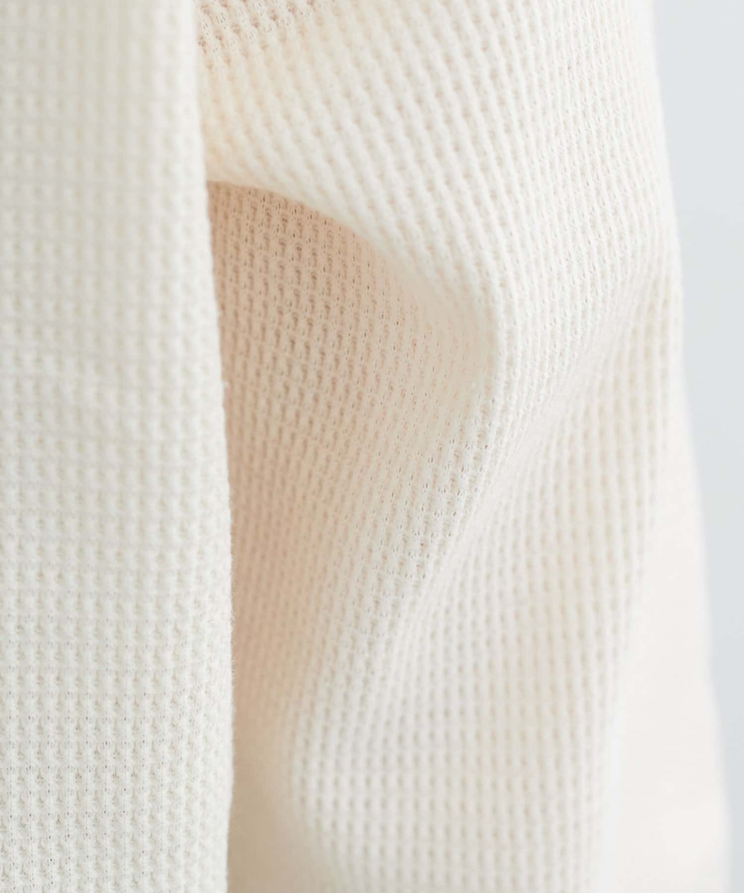 DISCOAT(ディスコート) 【WEB限定】袖リングボタンワッフルロンT