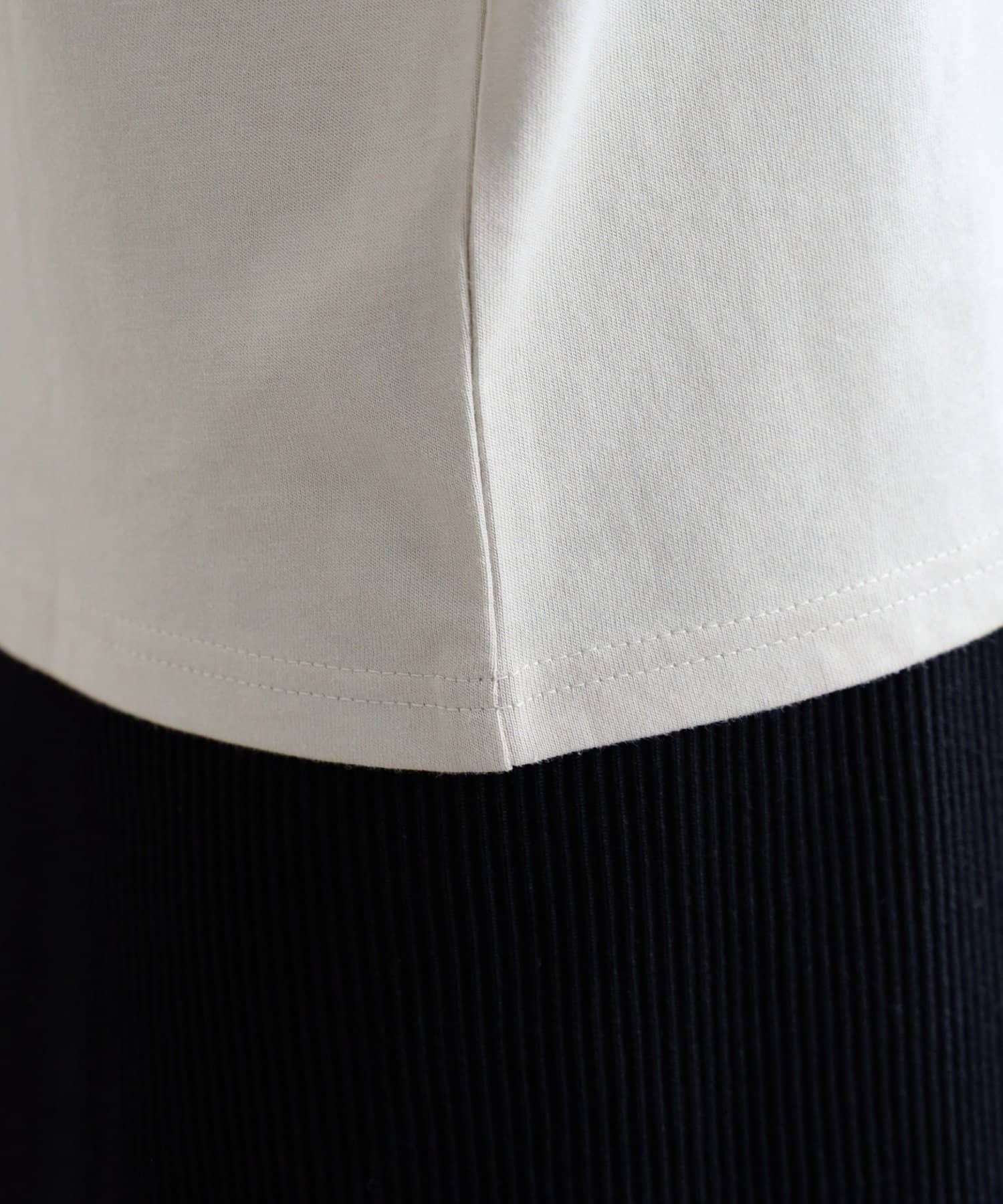 DISCOAT(ディスコート) 【WEB限定 】袖バイカラークルーネックT