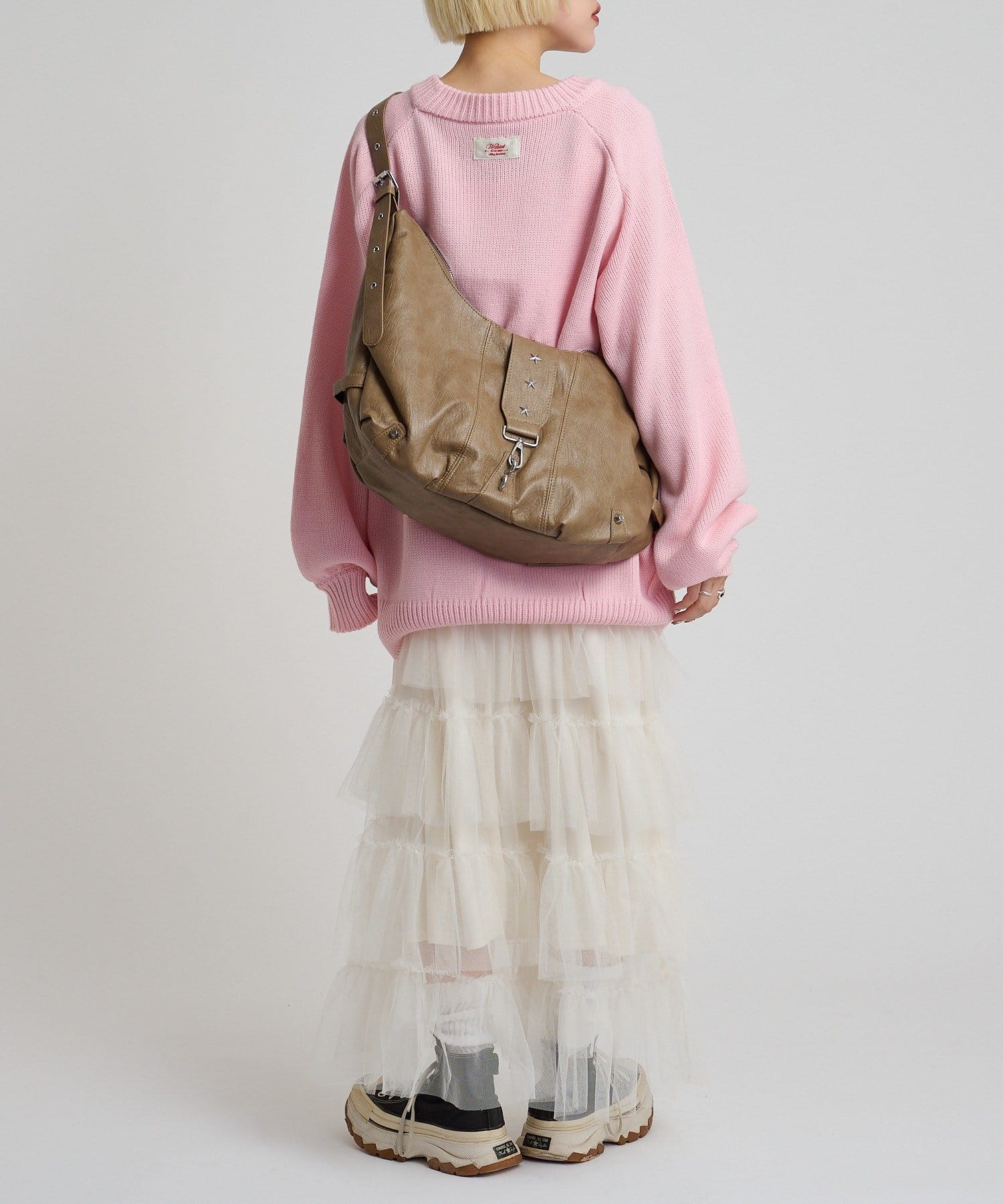 w closet(ダブルクローゼット) メッセージニット