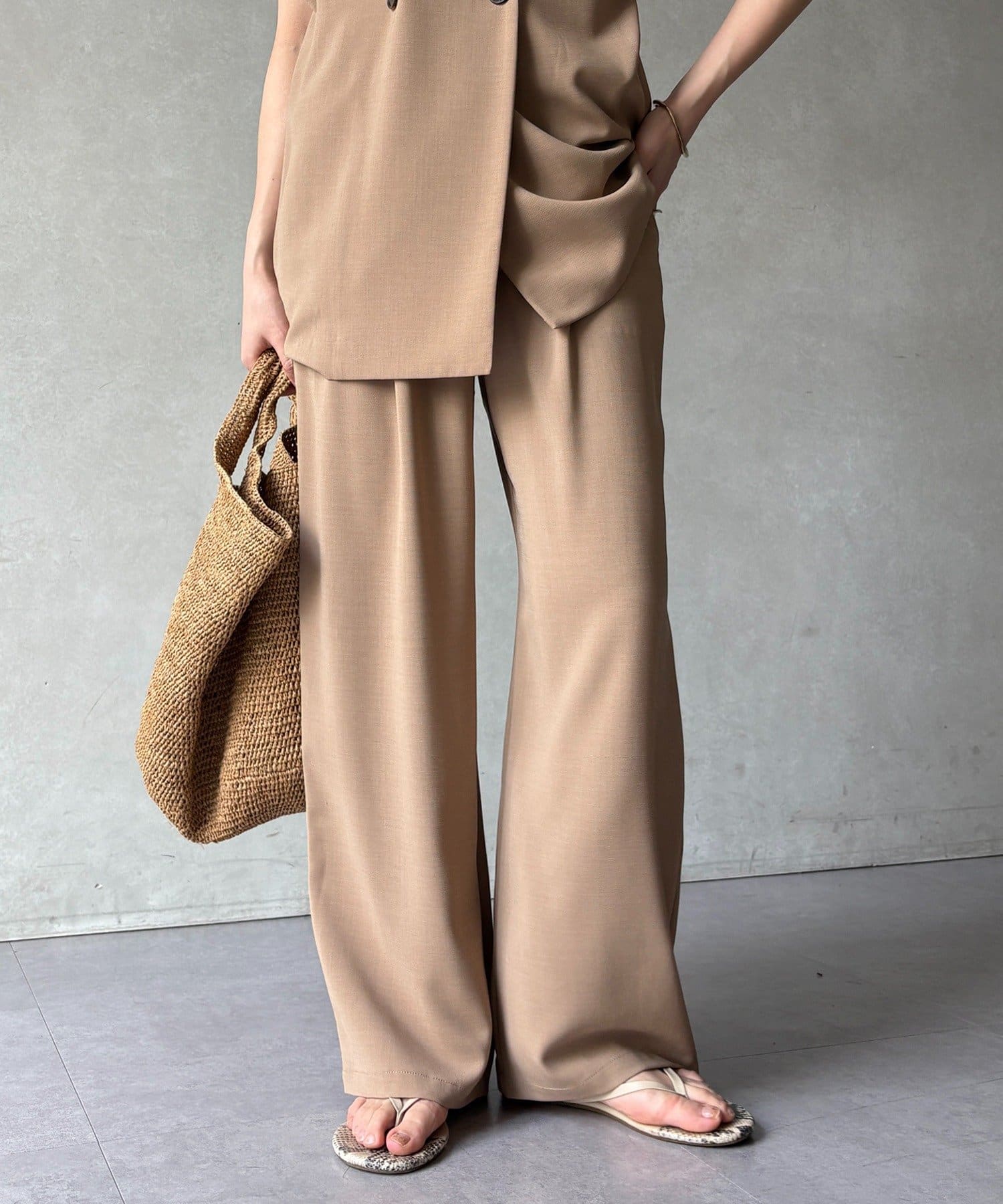 DOUDOU(ドゥドゥ) 【セットアップ可能】クールグログランタックイージーパンツ