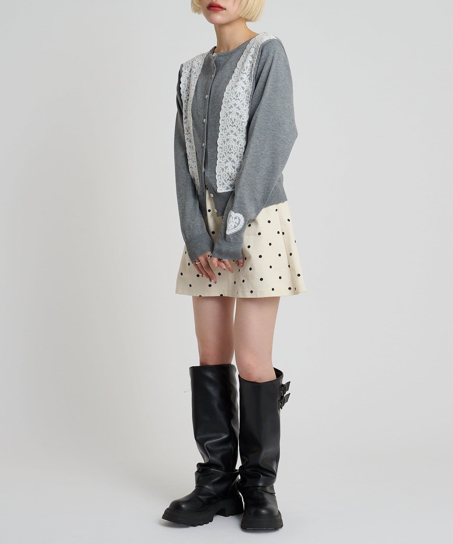 w closet(ダブルクローゼット) レースカーディガン