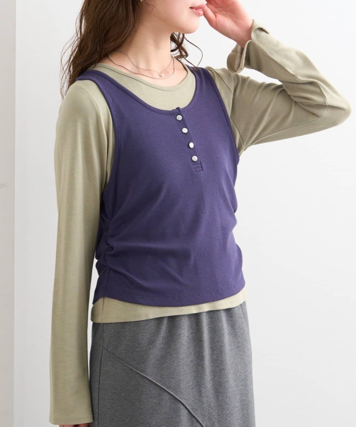 Kastane(カスタネ) 【3.12(木)12:00発売/4色展開】B タンクSETロンTEE