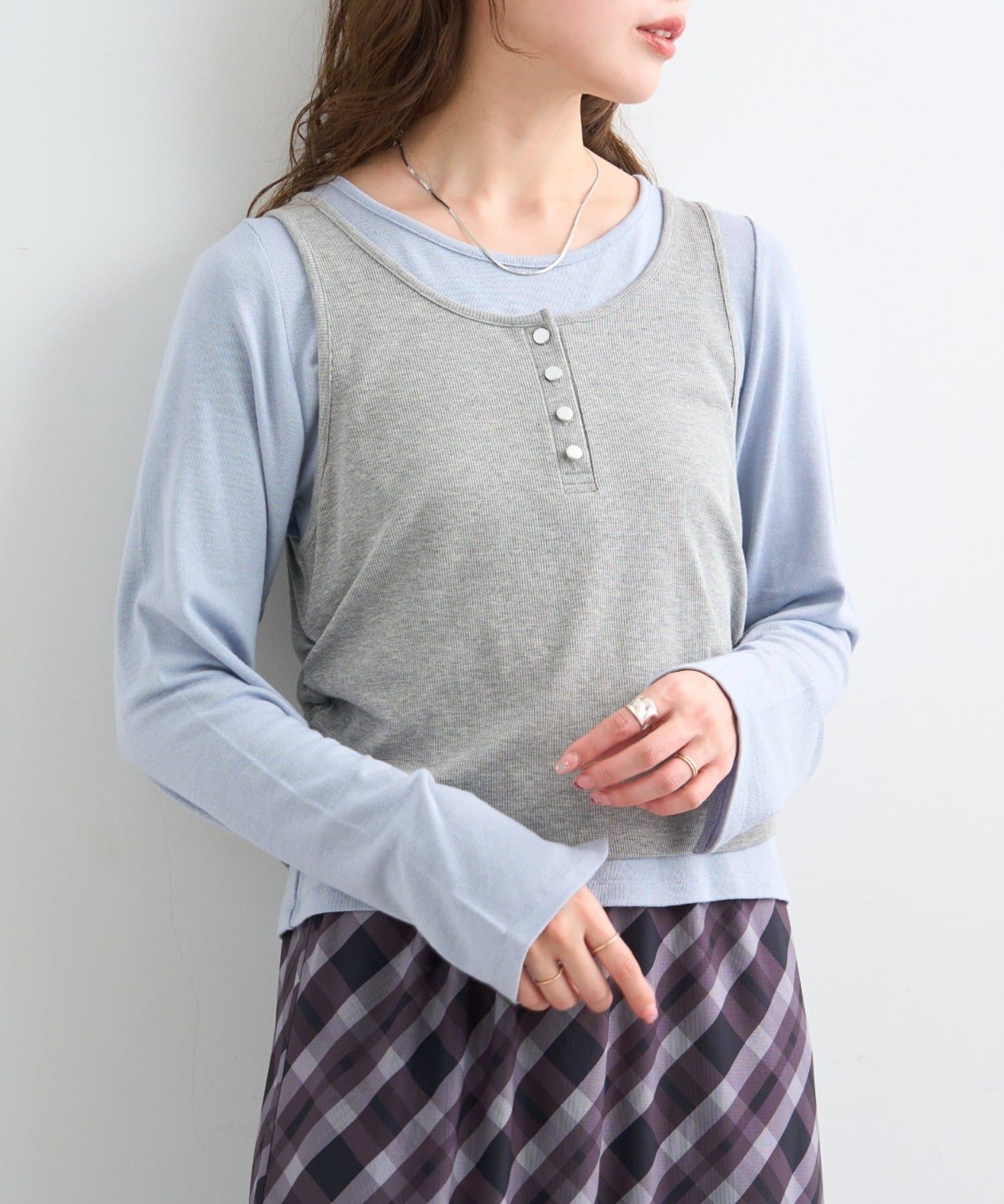 Kastane(カスタネ) 【3.12(木)12:00発売/4色展開】B タンクSETロンTEE