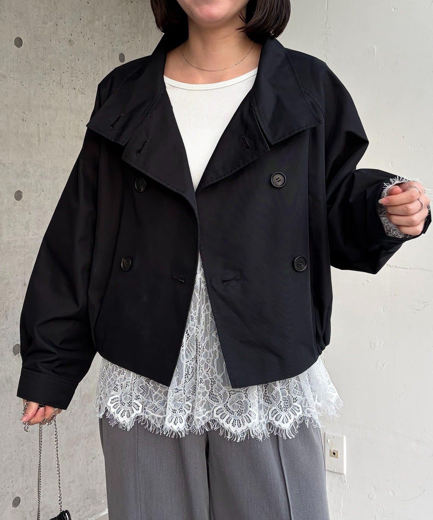 CAPRICIEUX LE'MAGE(カプリシュレマージュ) 【サイズ展開あり】ショートトレンチコート