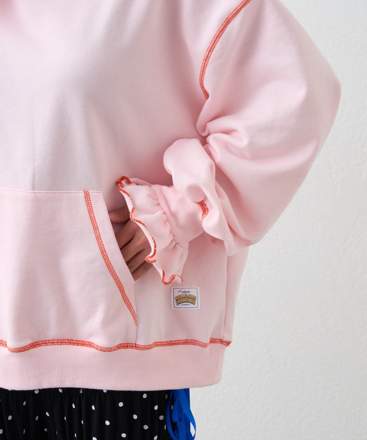 CIAOPANIC TYPY(チャオパニックティピー) 【HELLO.SANFRANCISCO/ハローサンフランシスコ】ビッグリボン裏毛パーカー