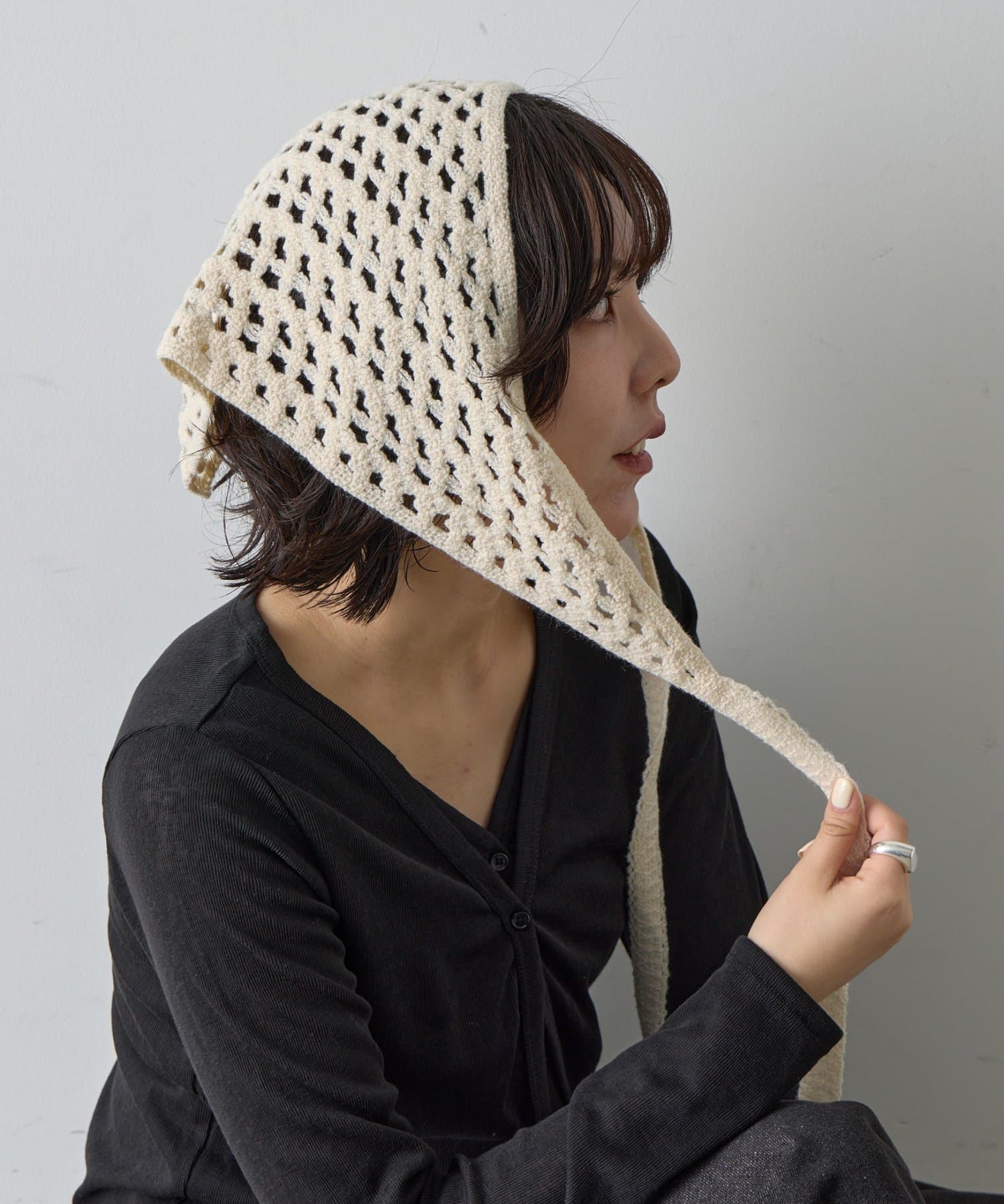 -goocy-(グーシー) 透かし編みバブーシュカ