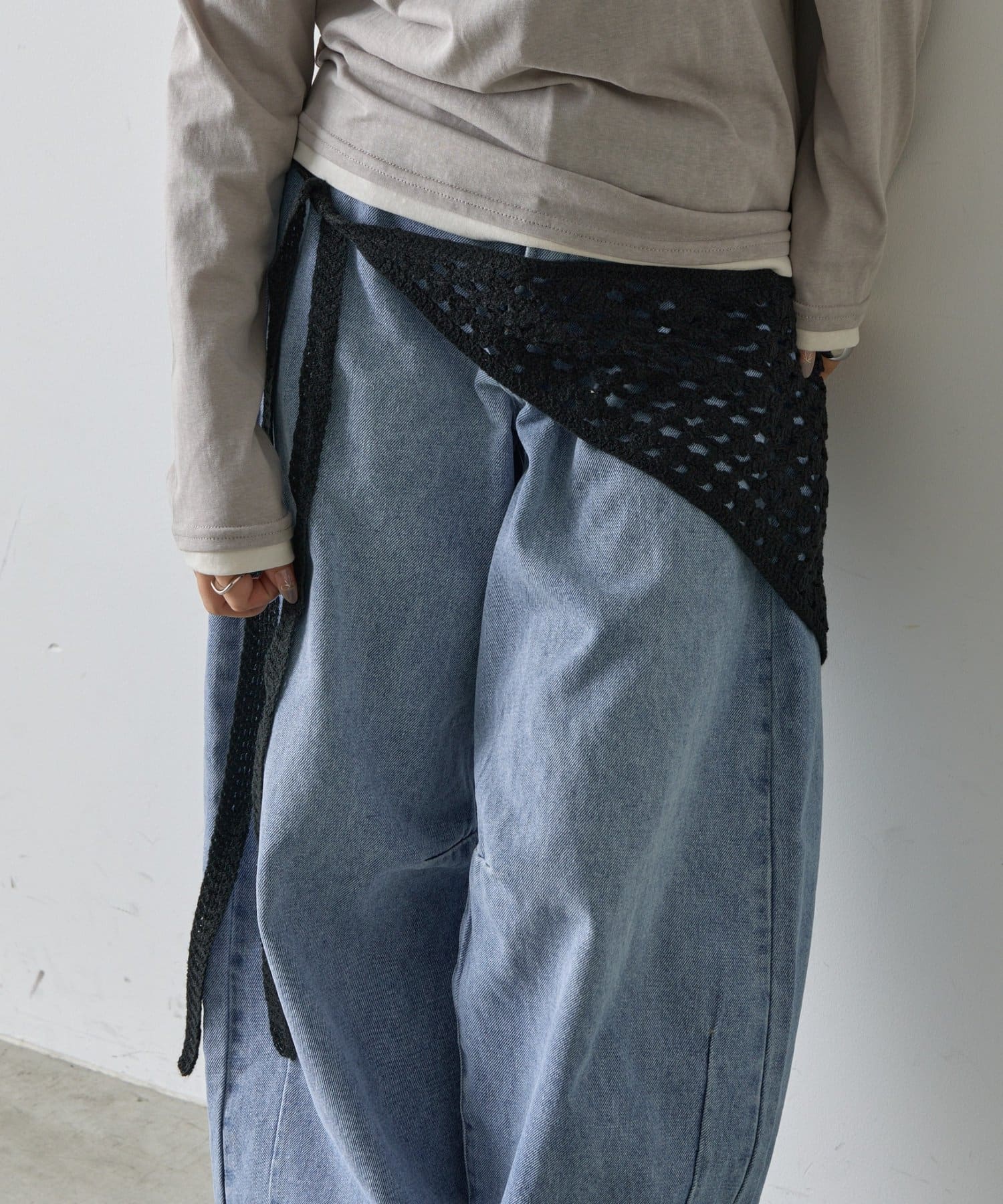 -goocy-(グーシー) 透かし編みバブーシュカ