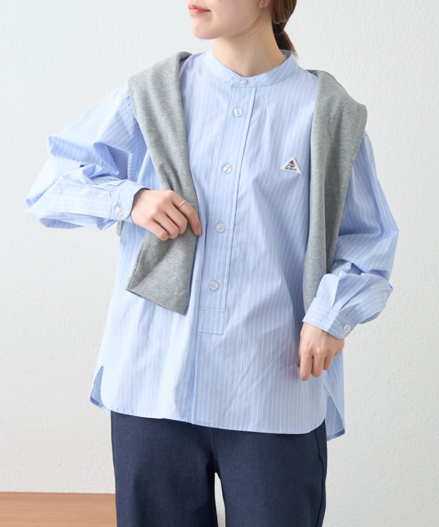 CIAOPANIC TYPY(チャオパニックティピー) 【GEVACO】バンドカラーロングスリーブシャツ/ユニセックス