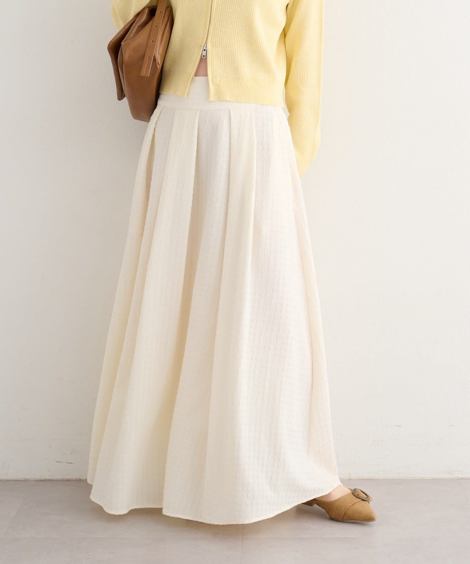 Kastane(カスタネ) 【チェック&無地】B タックフレアスカート