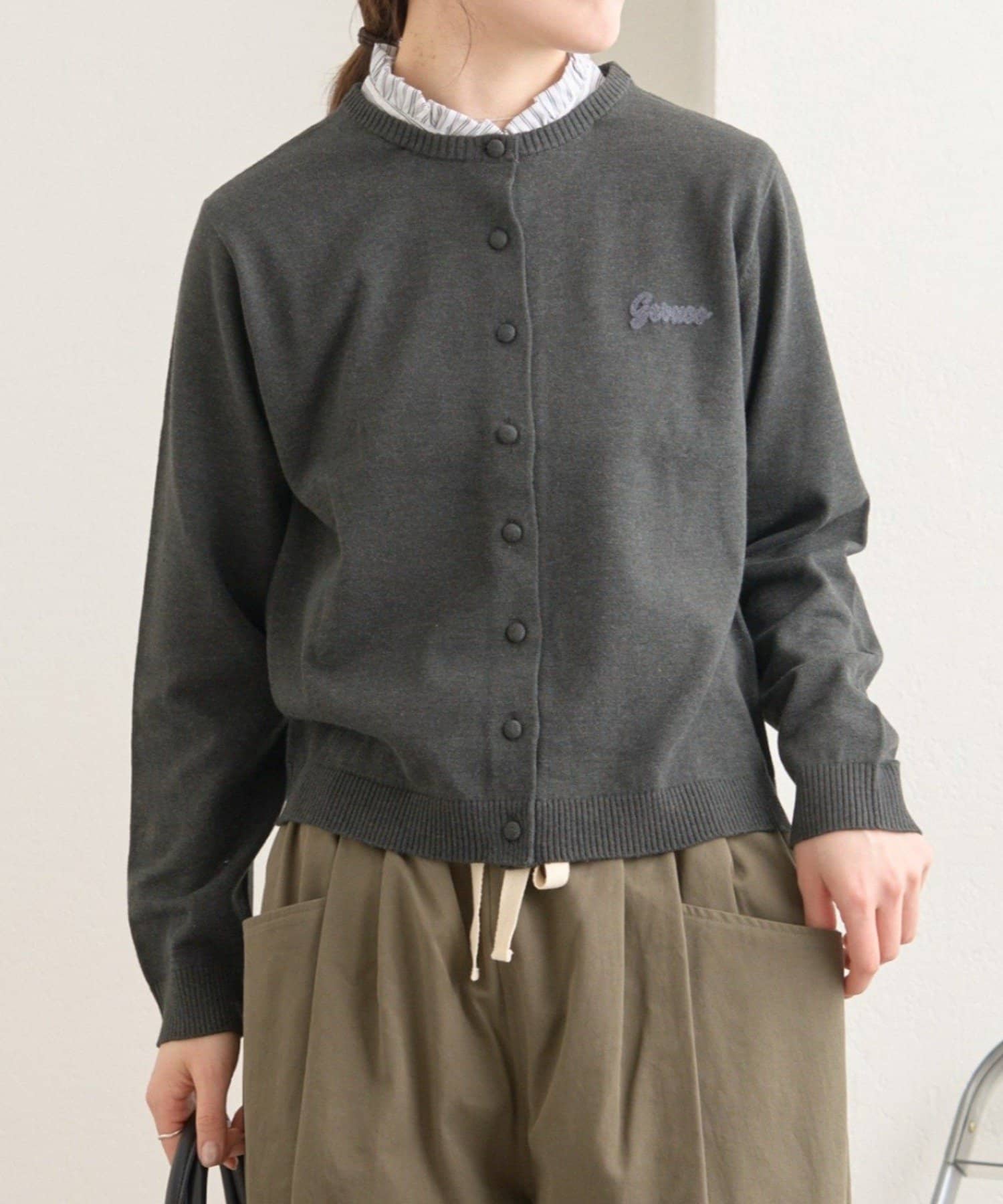 CIAOPANIC TYPY(チャオパニックティピー) ≪26SS展示会アイテム≫GEVACO襟ドッキングニットカーディガン