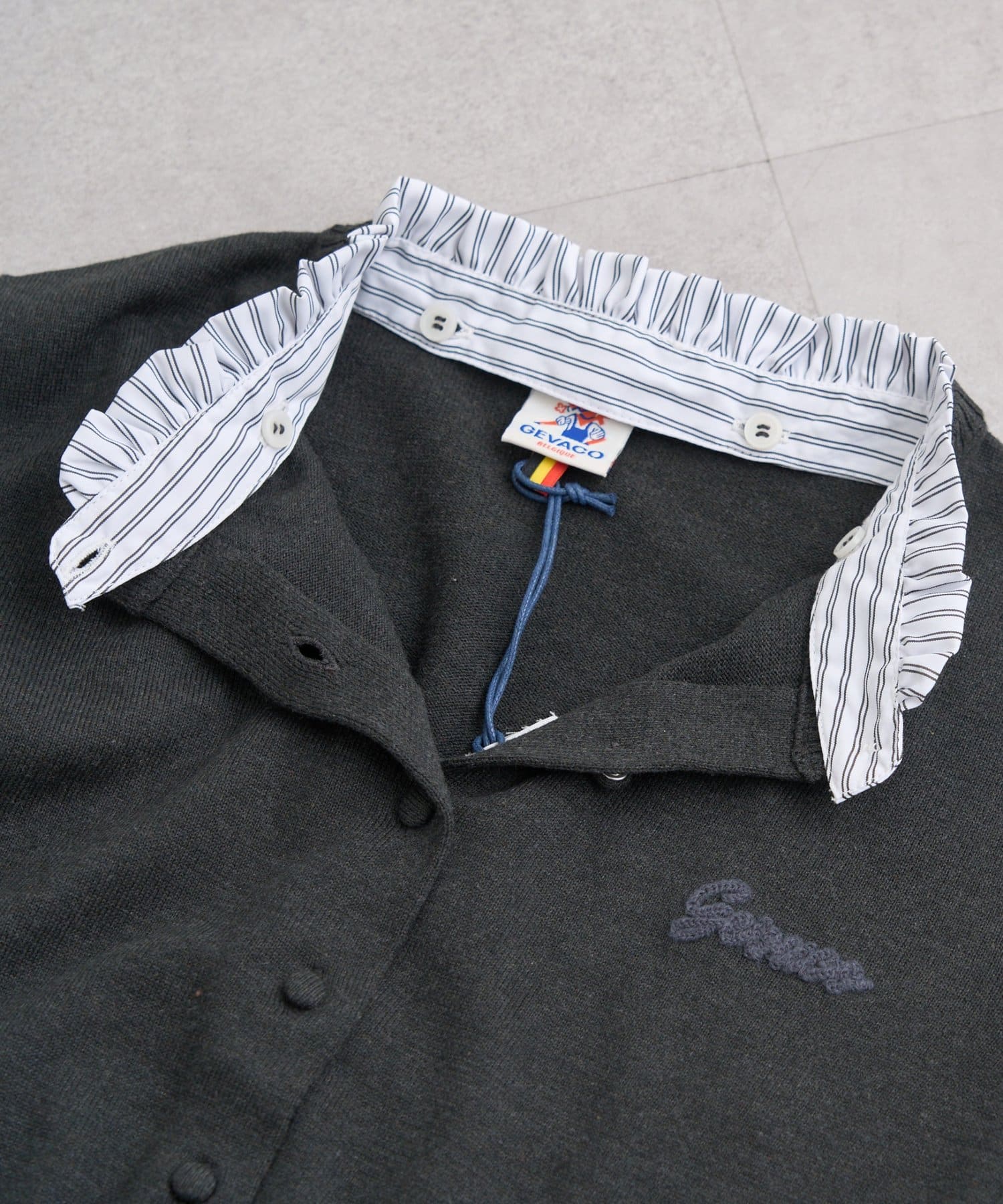 CIAOPANIC TYPY(チャオパニックティピー) ≪26SS展示会アイテム≫GEVACO襟ドッキングニットカーディガン