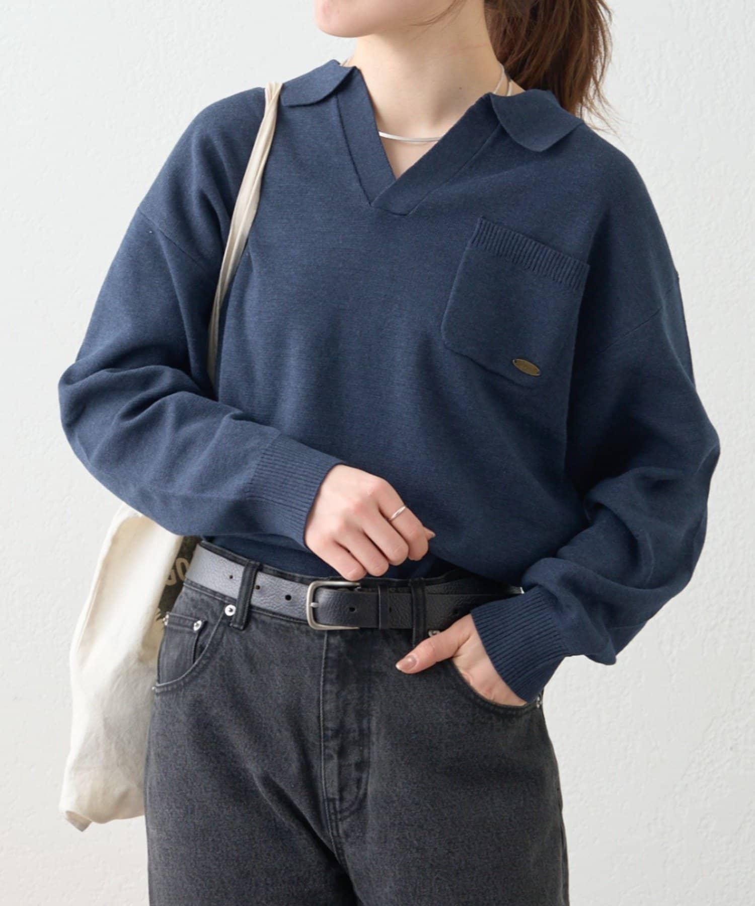 CIAOPANIC TYPY(チャオパニックティピー) ≪26SS展示会アイテム≫【GEVACO】スキッパーニットプルオーバー/ユニセックス