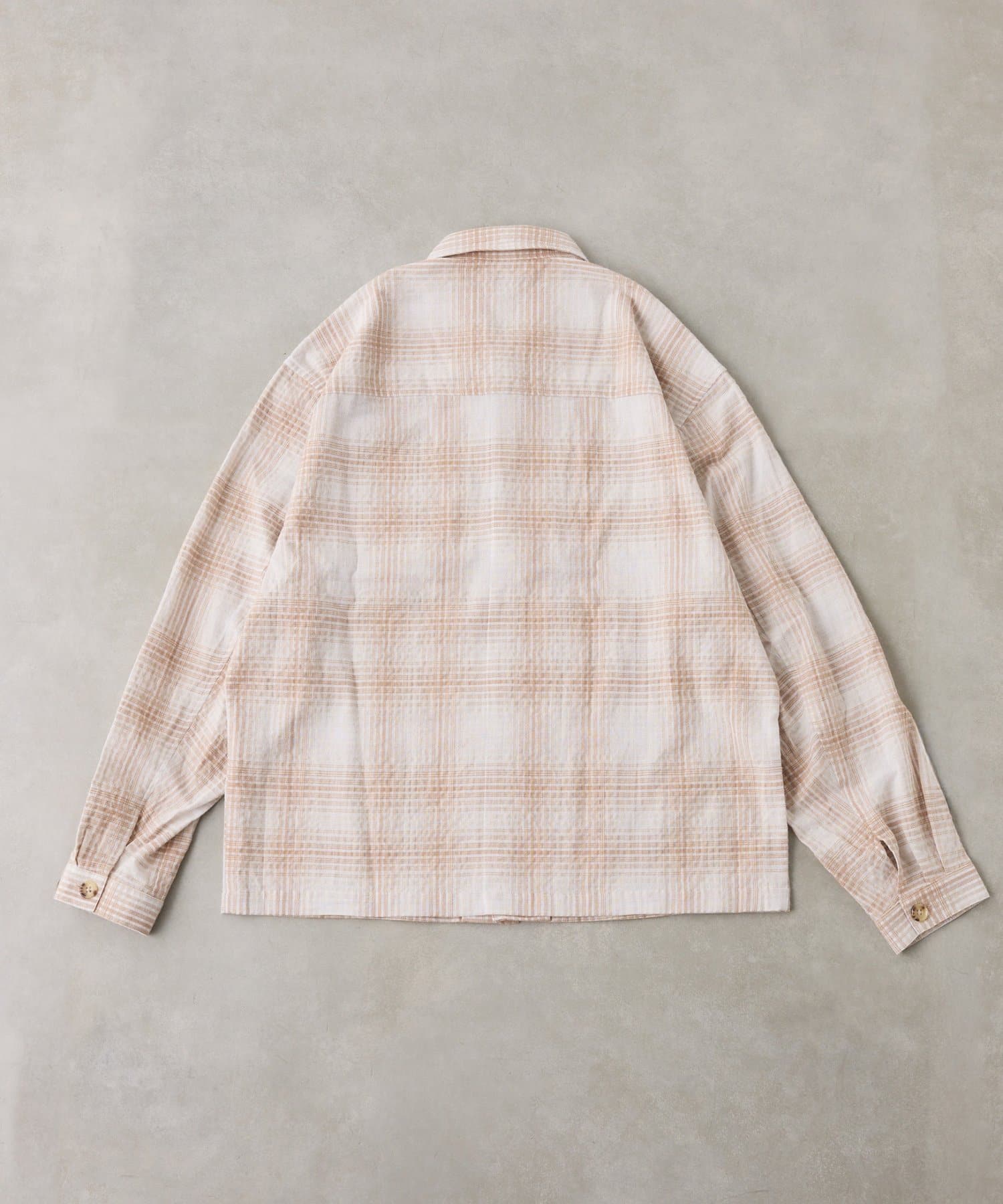 CIAOPANIC TYPY(チャオパニックティピー) 【着心地◎】ユニセックス/シアサッカーフェードチェックシャツ