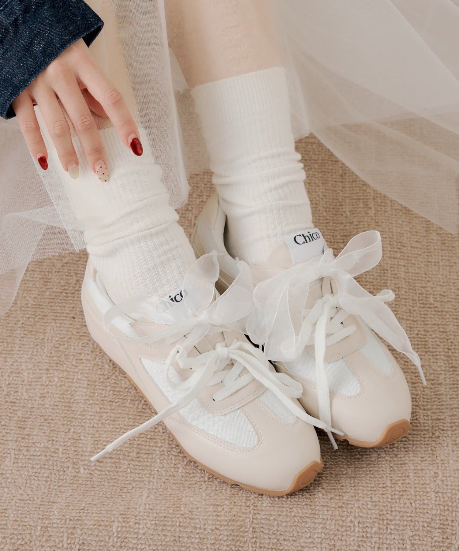 Chico(チコ) シアーリボンインソールスニーカー