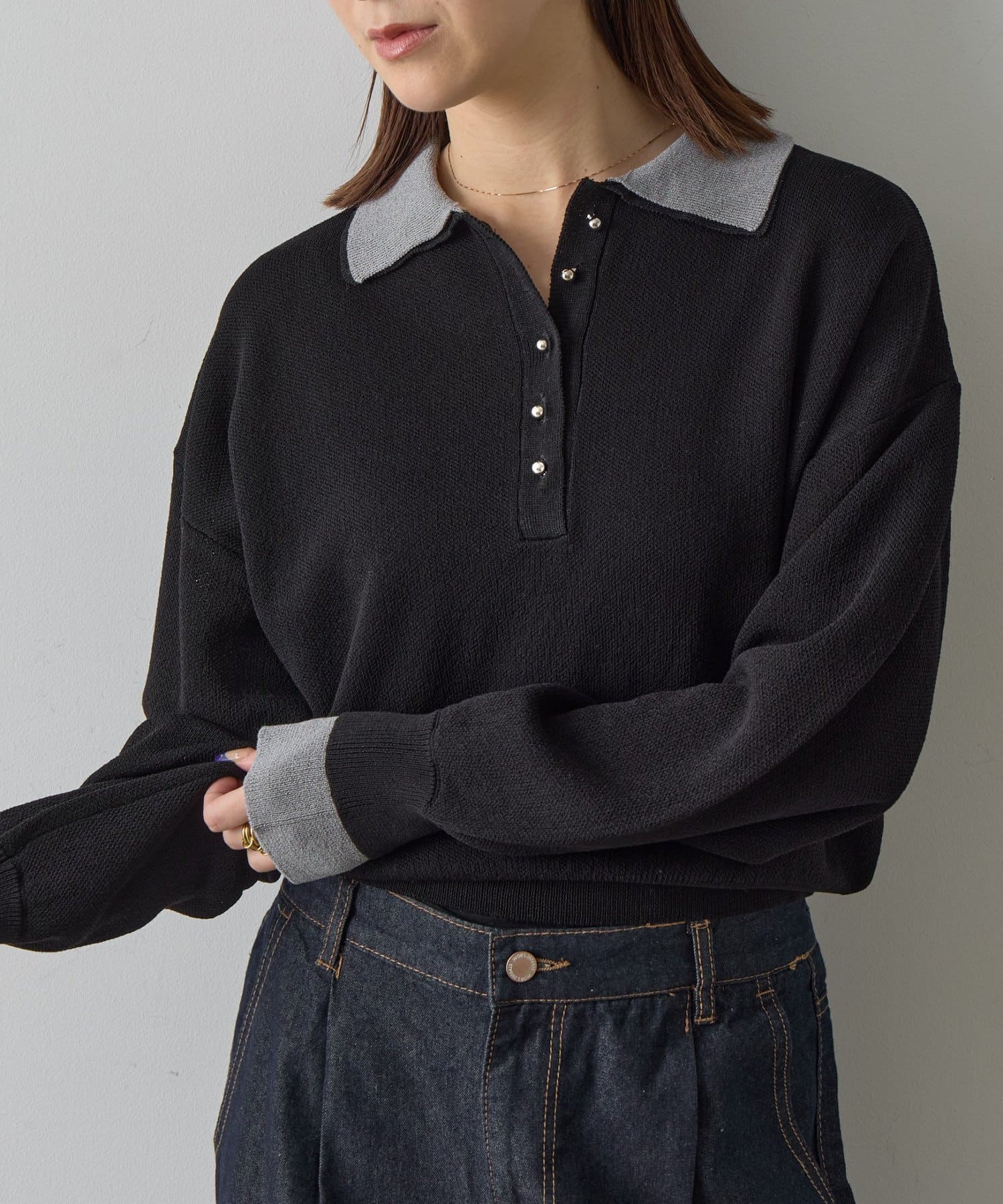 -goocy-(グーシー) レイヤードライクポロプルオーバー