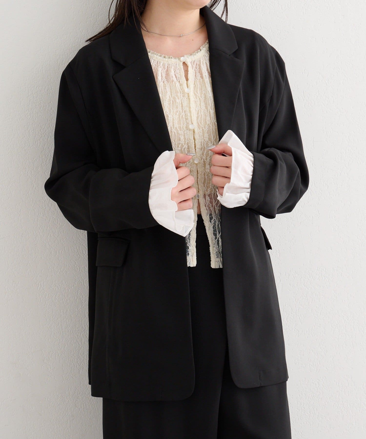 Kastane(カスタネ) 【セットアップ対応/S.Mサイズ展開】B カフスフリルジャケット