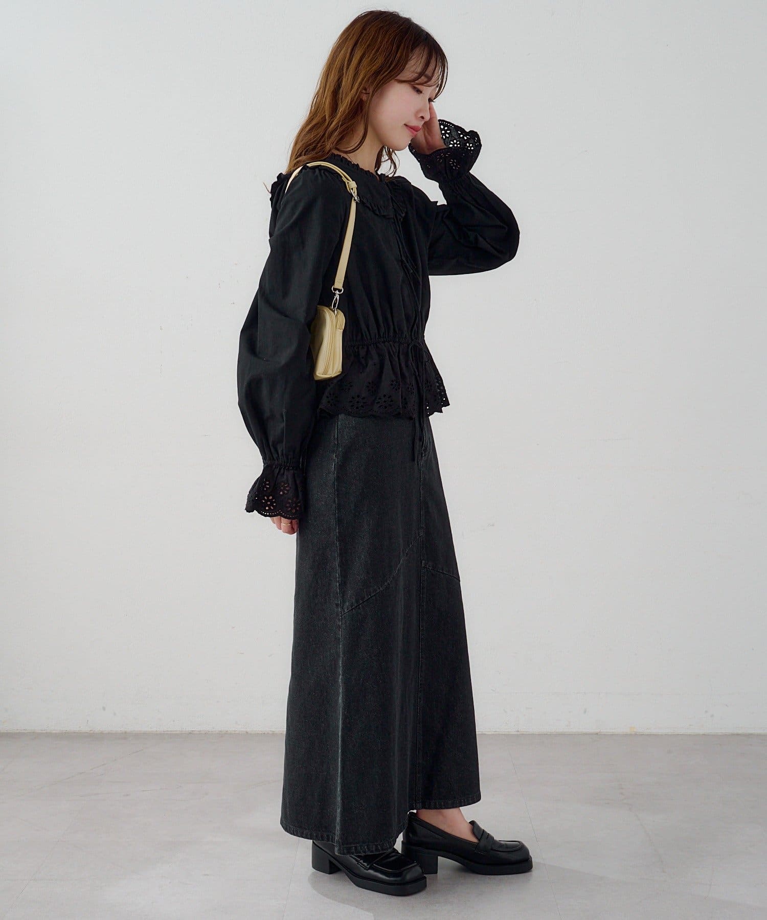 Kastane(カスタネ) 【3.12(木)12:00発売】Bコットンレース フリルブラウス