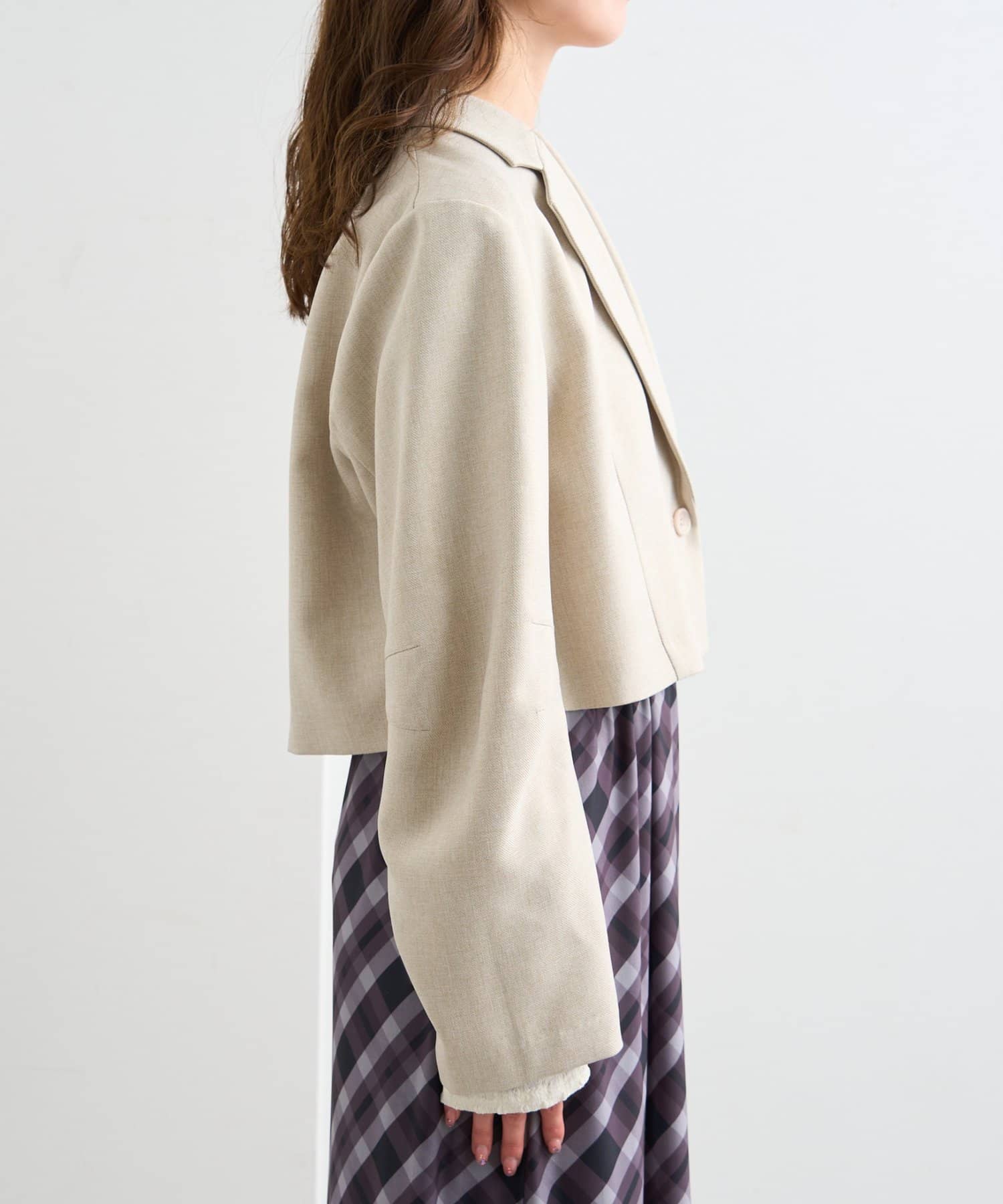 Kastane(カスタネ) 【セットアップ対応】B タックスリーブショートジャケット