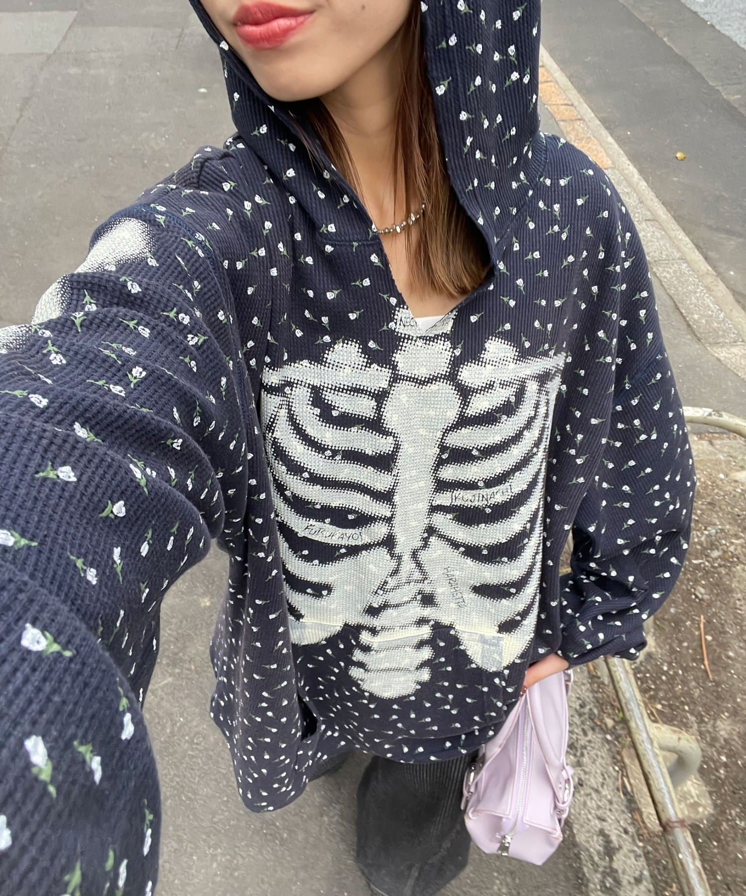 CIAOPANIC(チャオパニック) 【RePRODUCTION LABEL / リプロダクションレーベル】スキッパーフェードフラワーサーマル