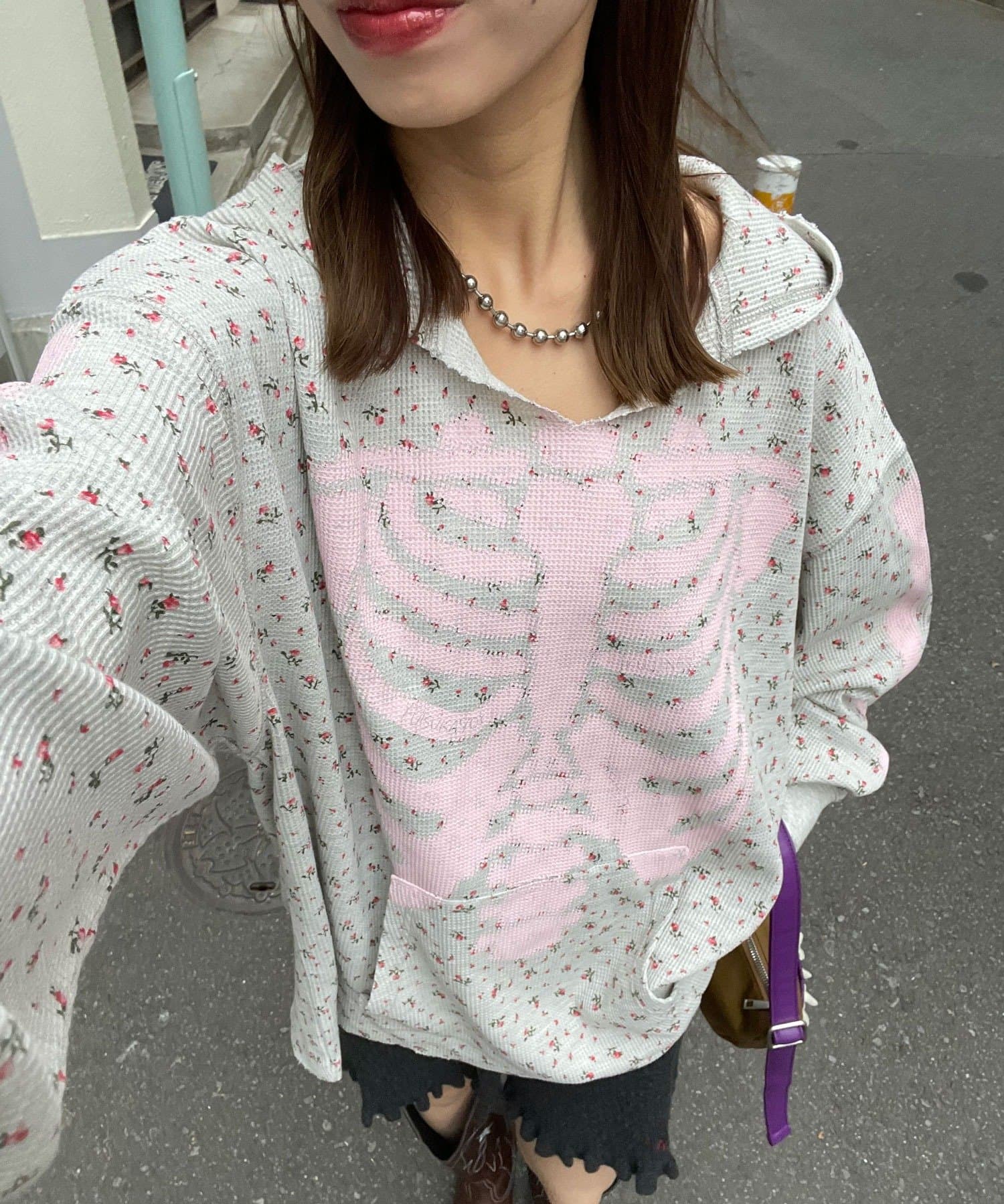 CIAOPANIC(チャオパニック) 【RePRODUCTION LABEL / リプロダクションレーベル】スキッパーフェードフラワーサーマル