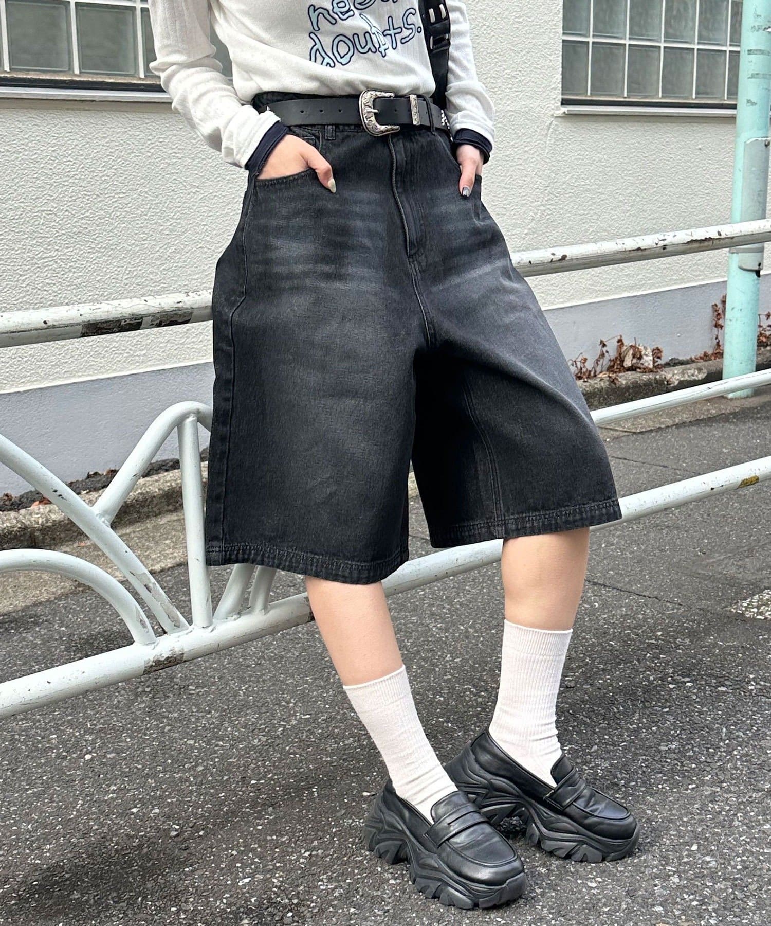 ヴィンテージライクデニムバギーショーツ | CIAOPANIC(チャオパニック