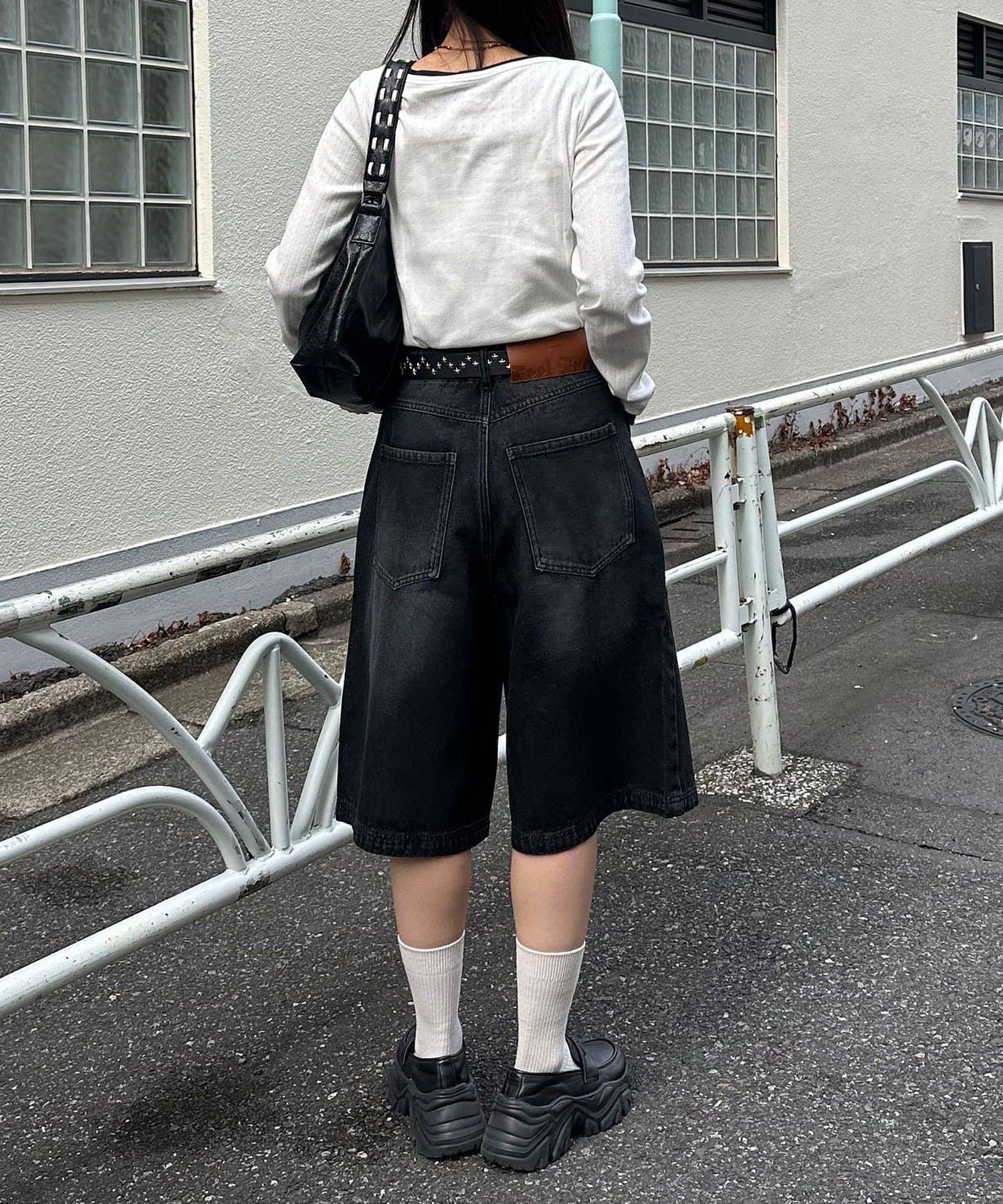 CIAOPANIC(チャオパニック) ヴィンテージライクデニムバギーショーツ