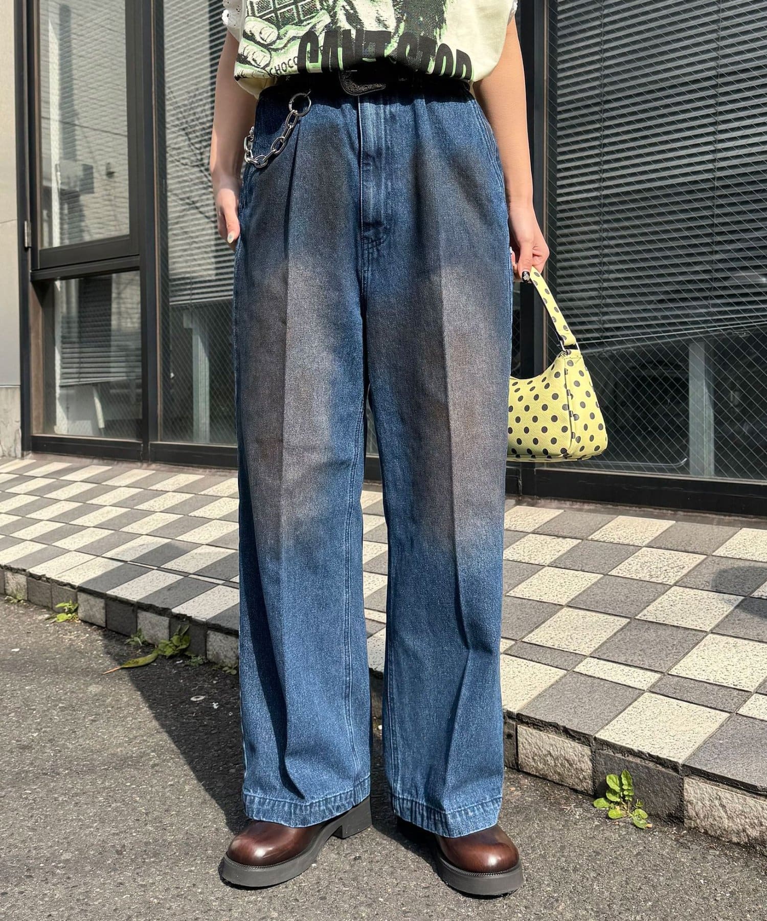 ワンタックストレートデニムパンツ | CIAOPANIC(チャオパニック