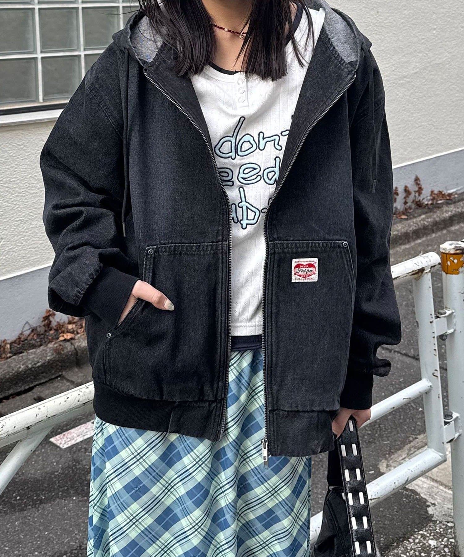 CIAOPANIC(チャオパニック) デニムダブルジップパーカー