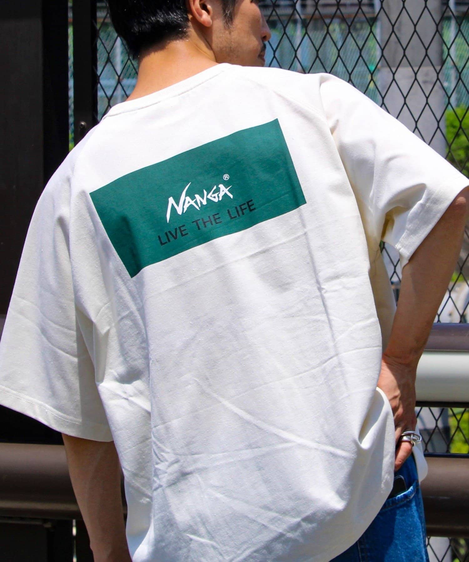 FREDY & GLOSTER(フレディ アンド グロスター) 【NANGA×GLOSTER】別注2 Raglan Backprint Tee
