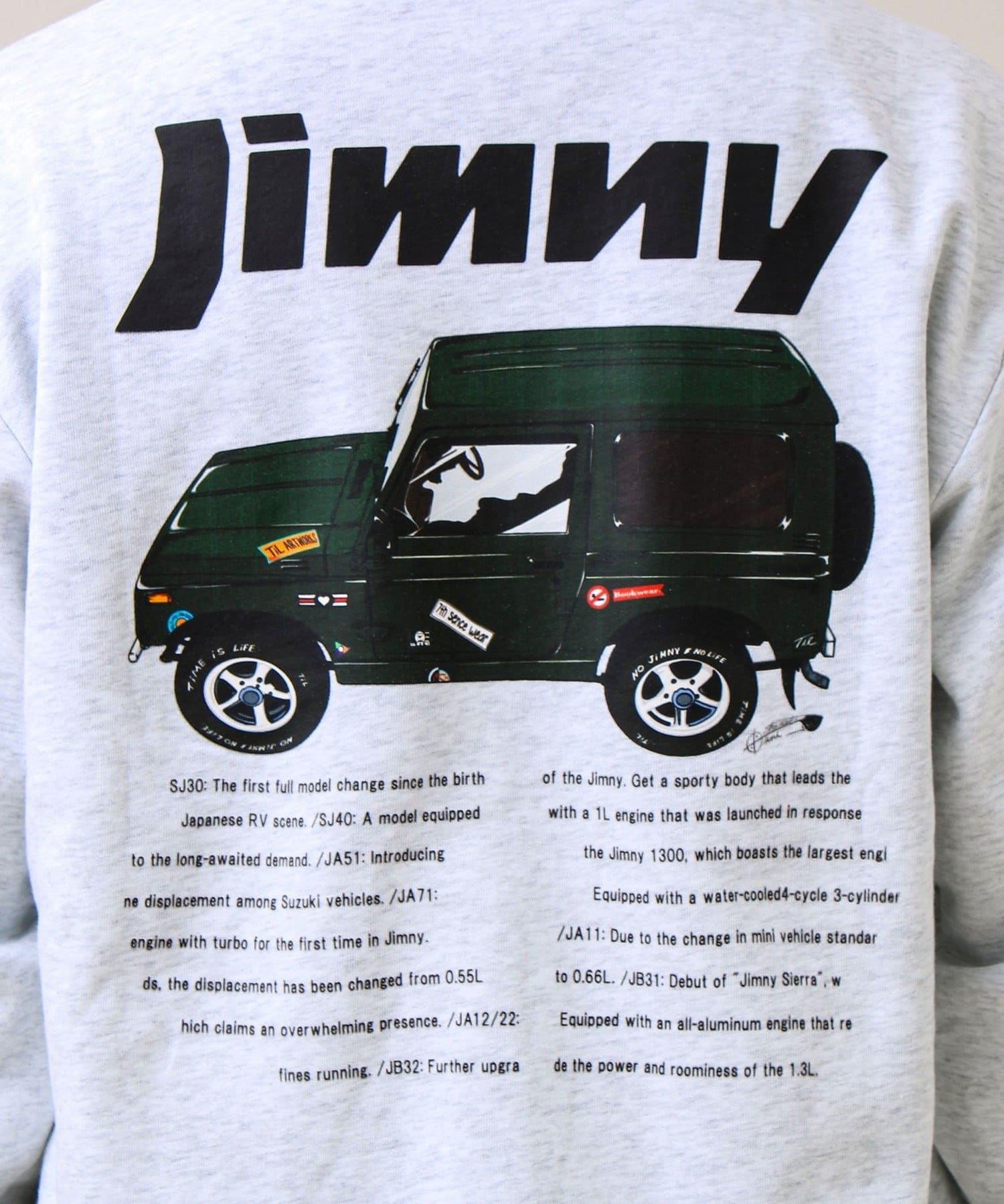 FREDY & GLOSTER(フレディ アンド グロスター) 【ロングセラーコラボ】ジムニー×GLOSTER 裏毛プリントスウェット