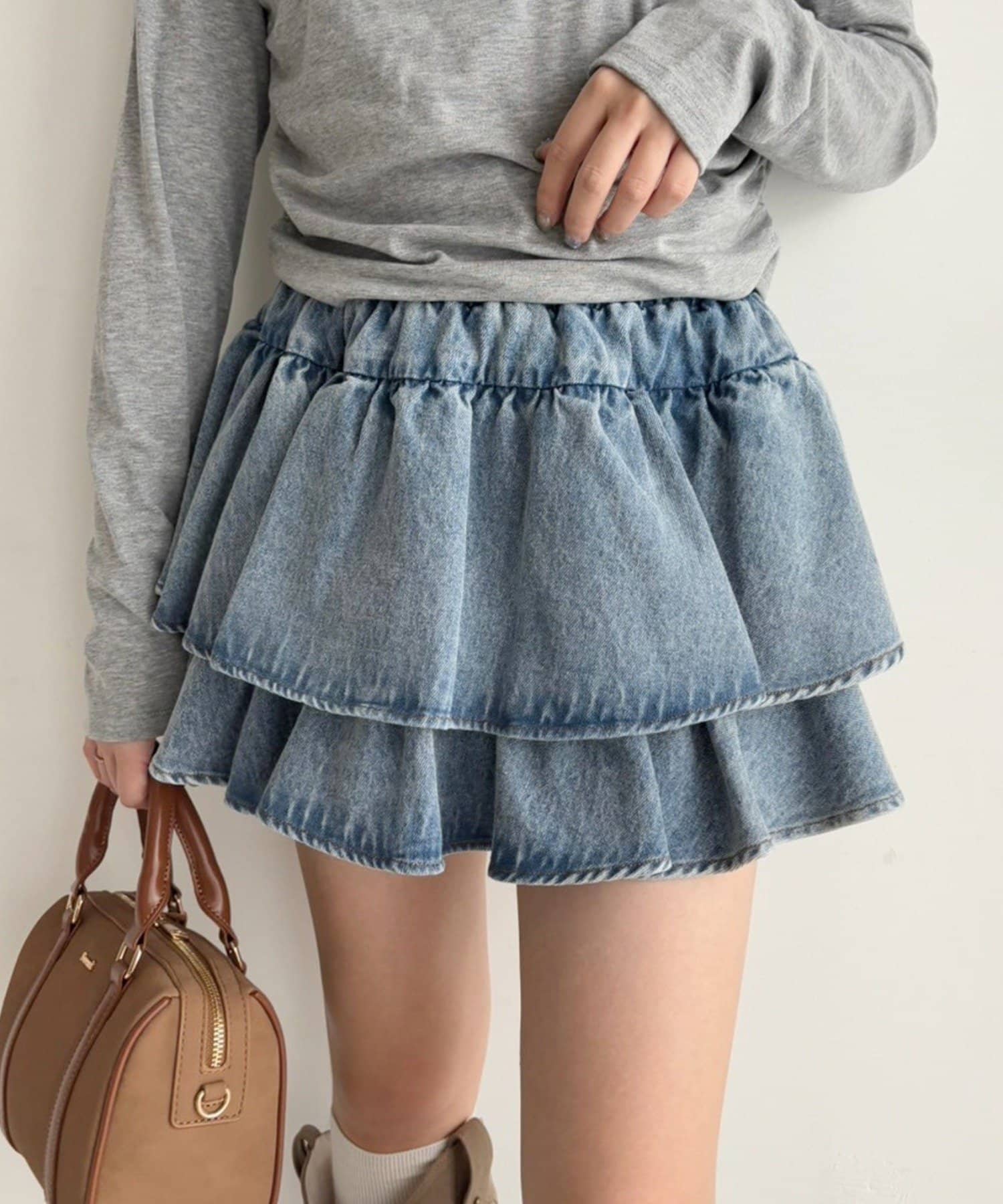 one after another NICE CLAUP(ワンアフターアナザー ナイスクラップ) ティアードミニスカート