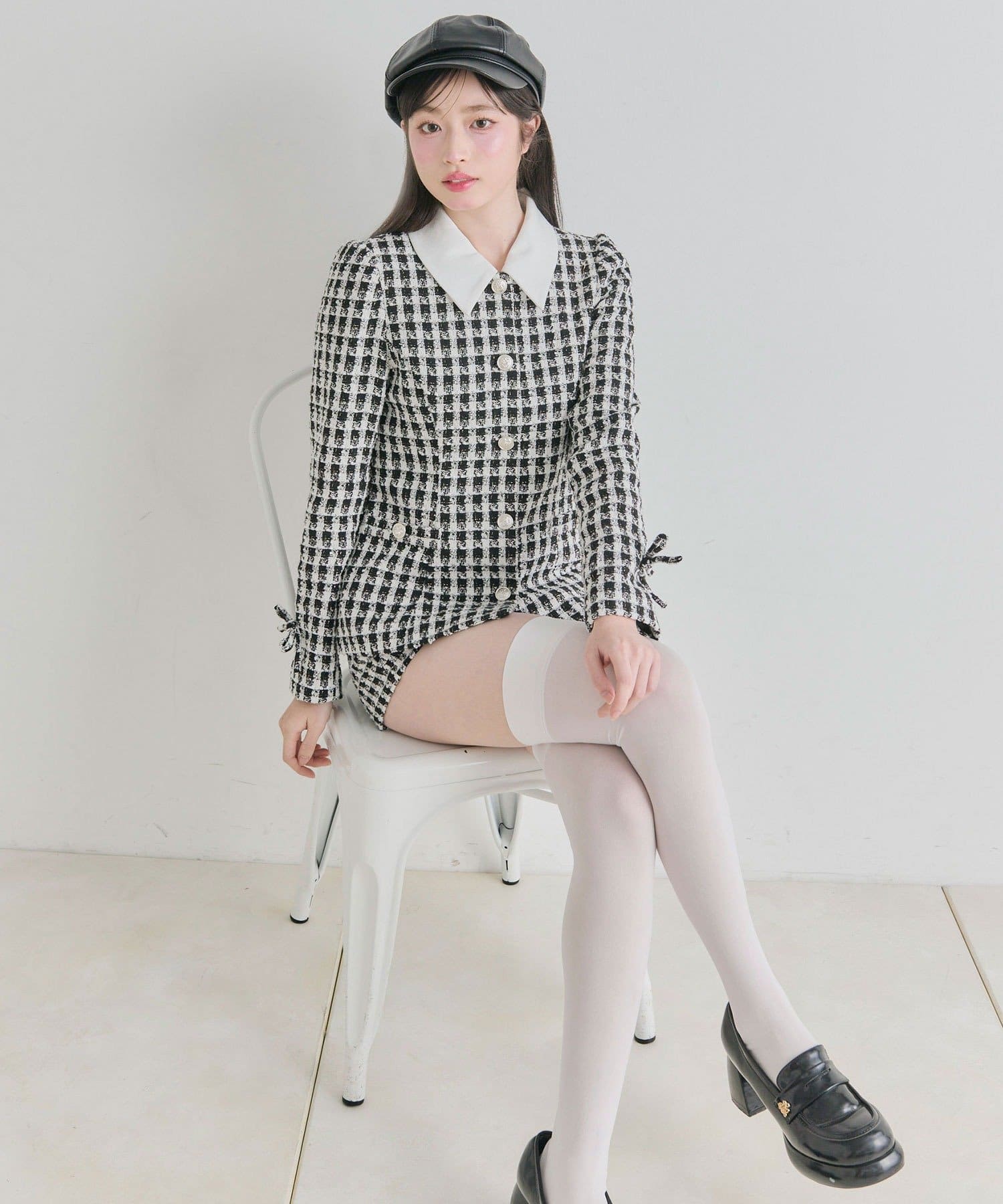 OLIVE des OLIVE(オリーブ デ オリーブ) 【Valentine Collection】ペプラムトップス