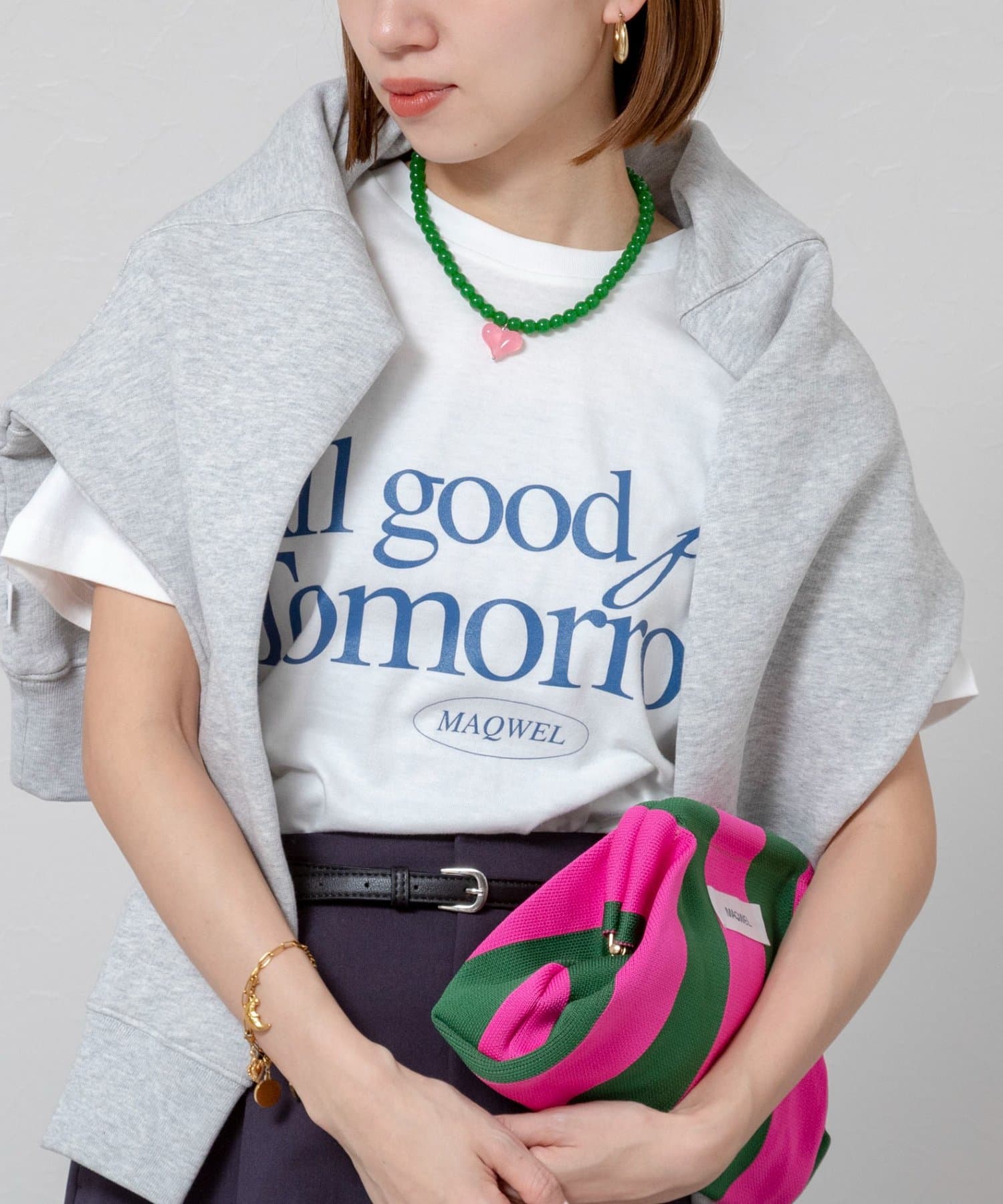 NOLLEY'S(ノーリーズ) 【MAQWEL/マクウェル】ウォッシャブルAgfT T-SHIRT